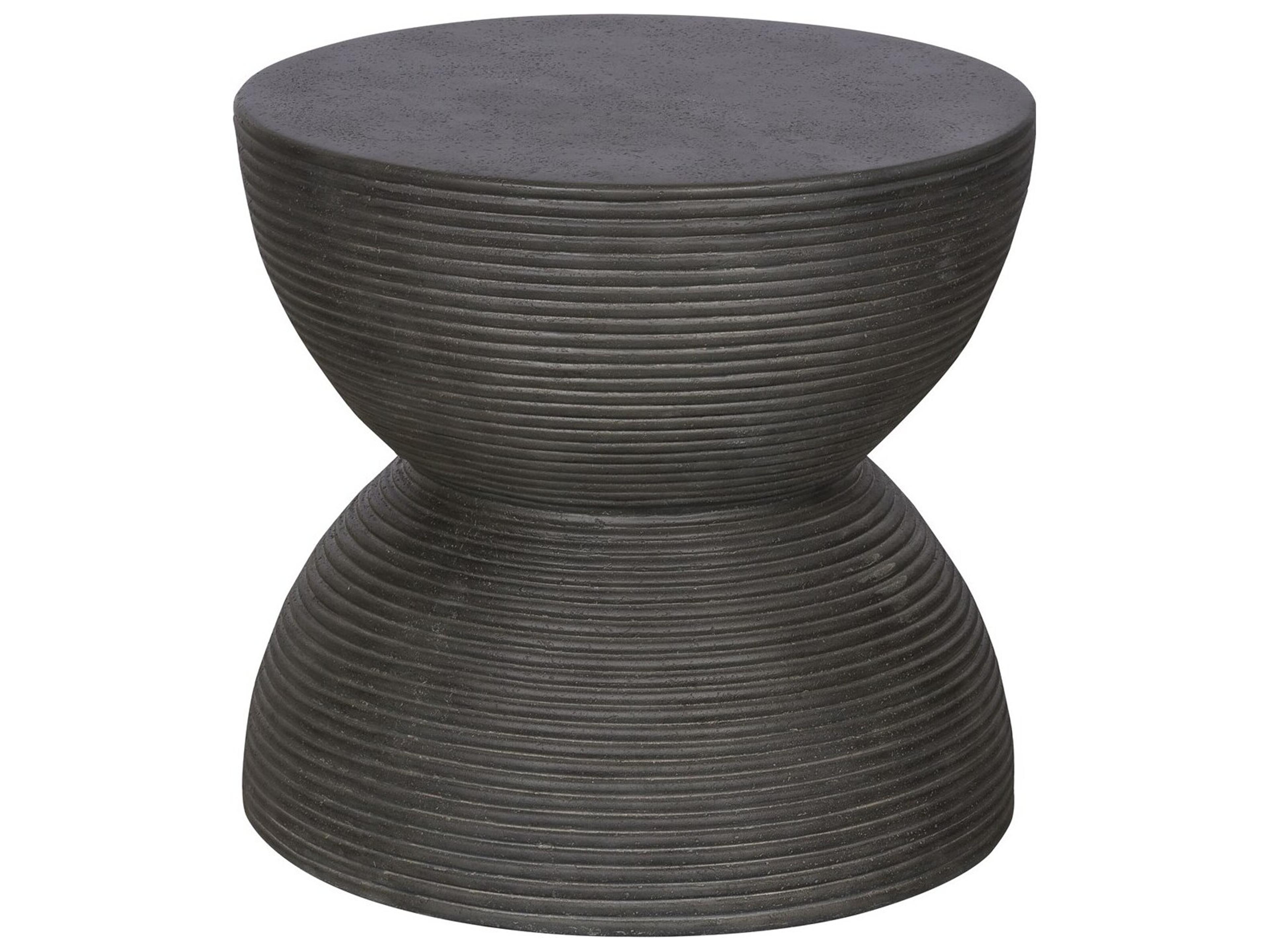 Vanguard Furniture Michael Weiss Malta Stone Cinder Round End Table