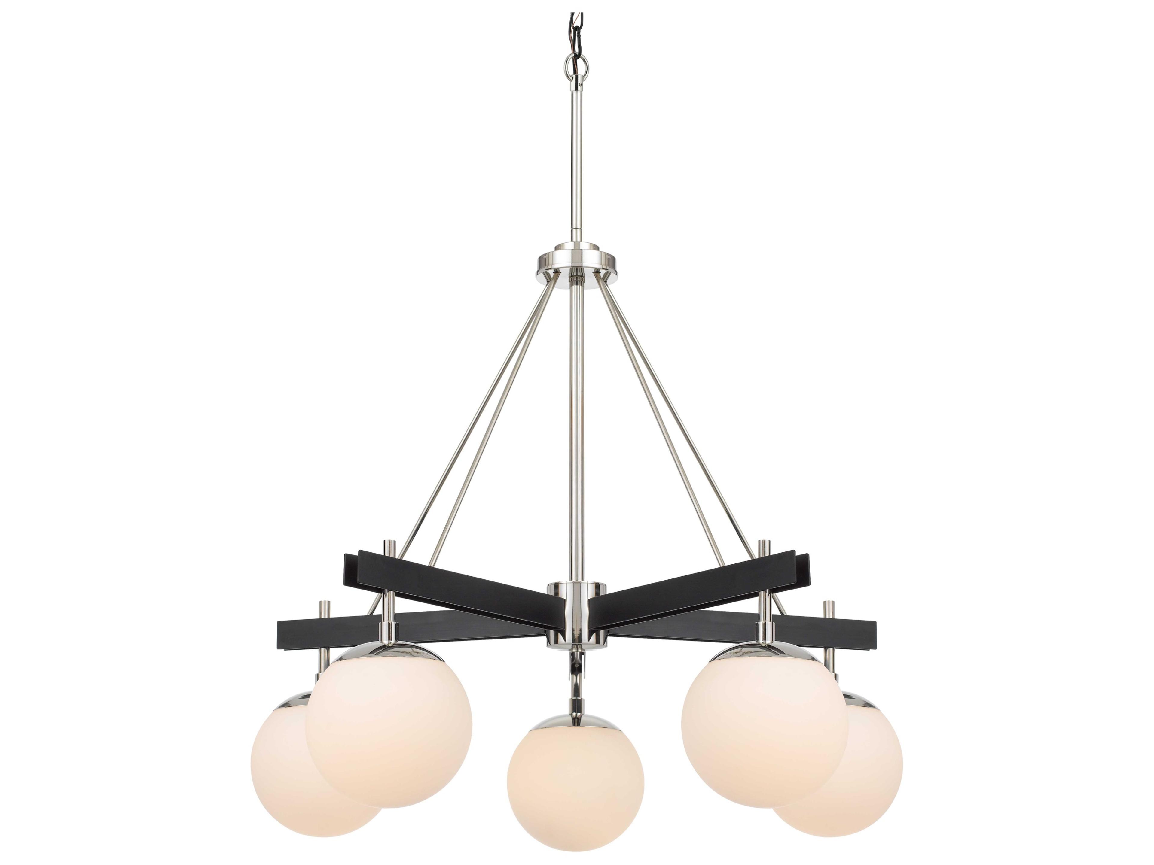 Varaluz Allie Nickel Globe Chandelier
