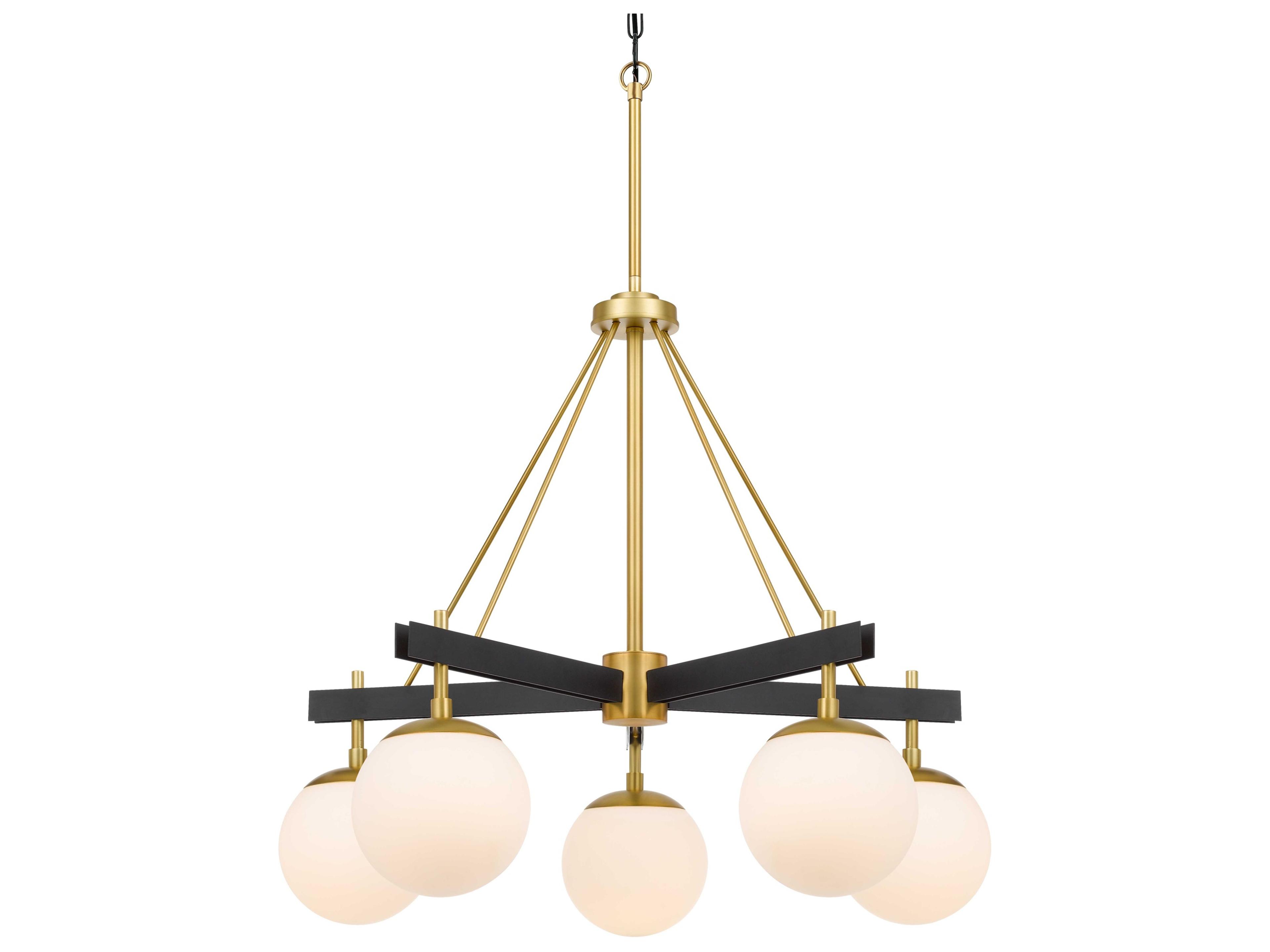 Varaluz Allie Brass Globe Chandelier