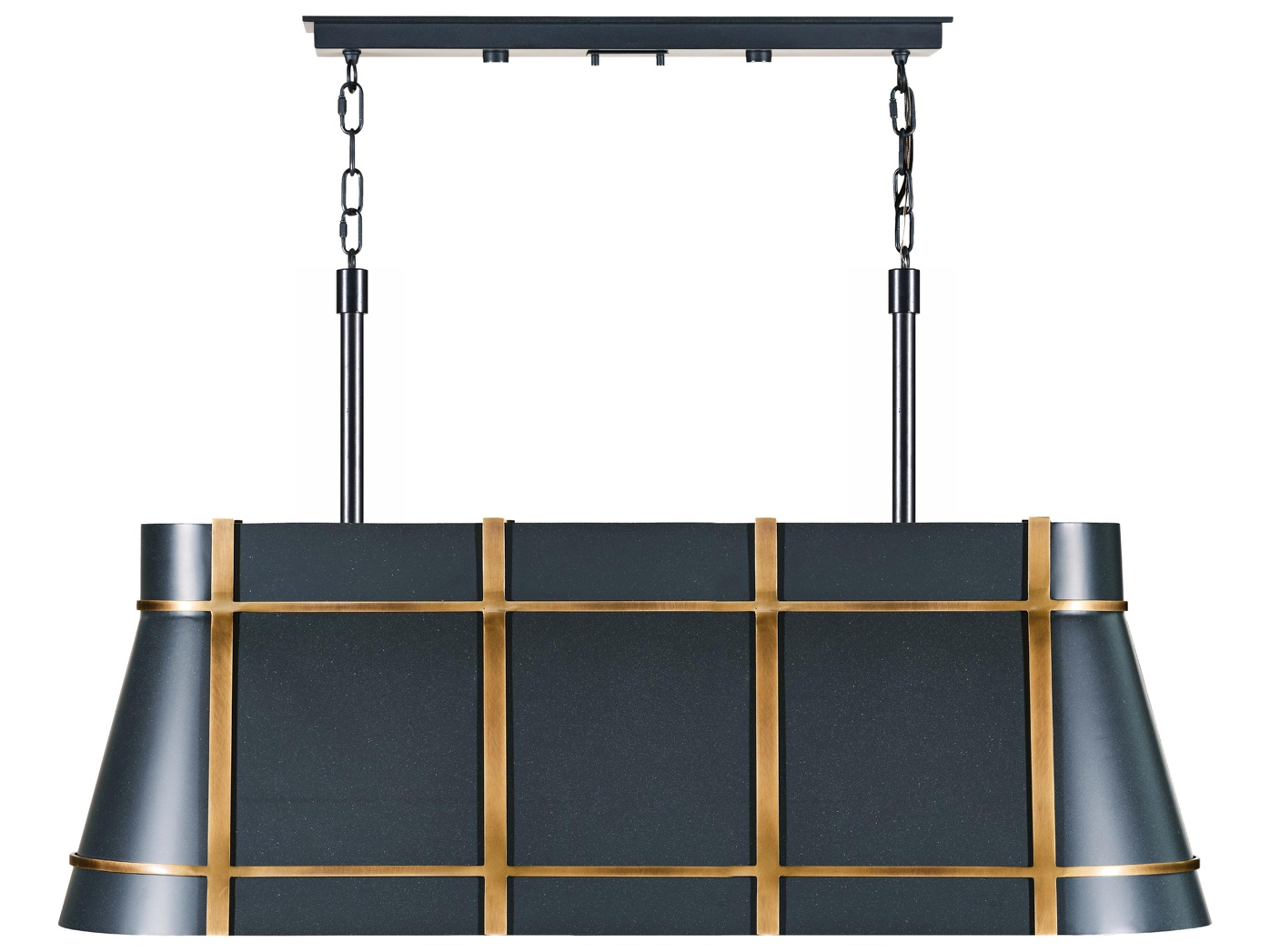 Varaluz Brasserie Brass Linear Island Pendant