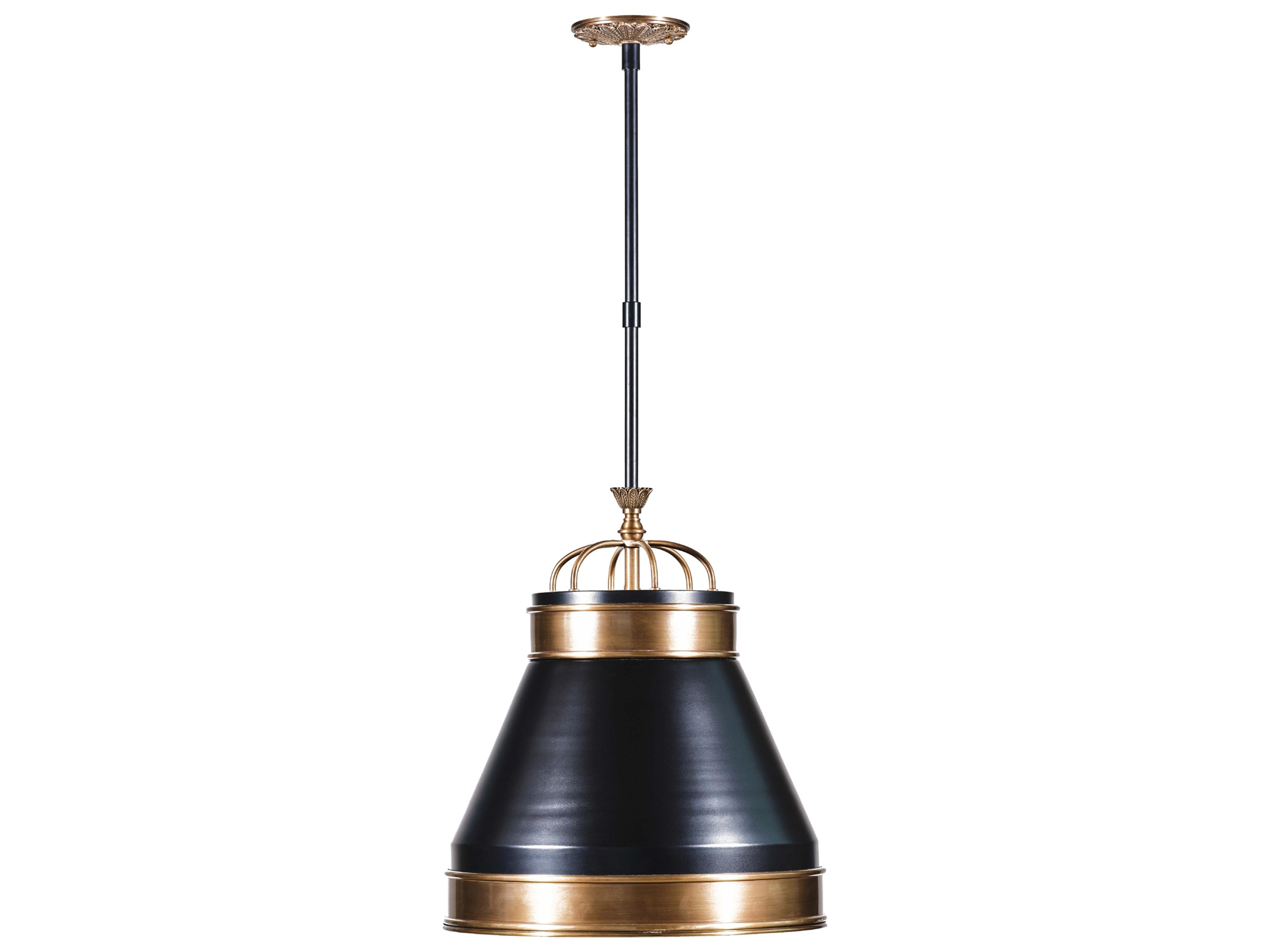 Savarin Black Traditional Bell Pendant