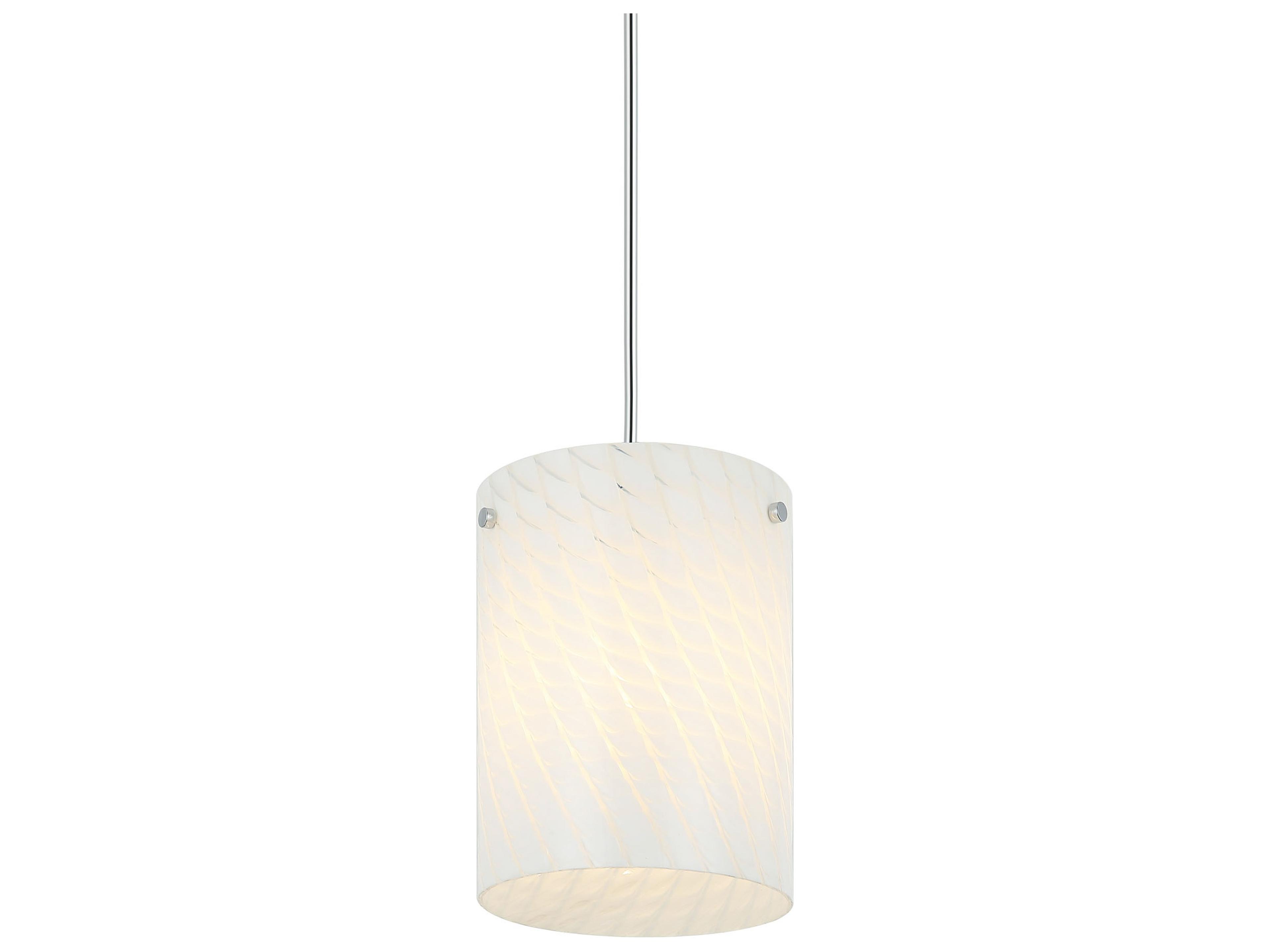 Varaluz Swirled Chrome Cylinder Mini Pendant