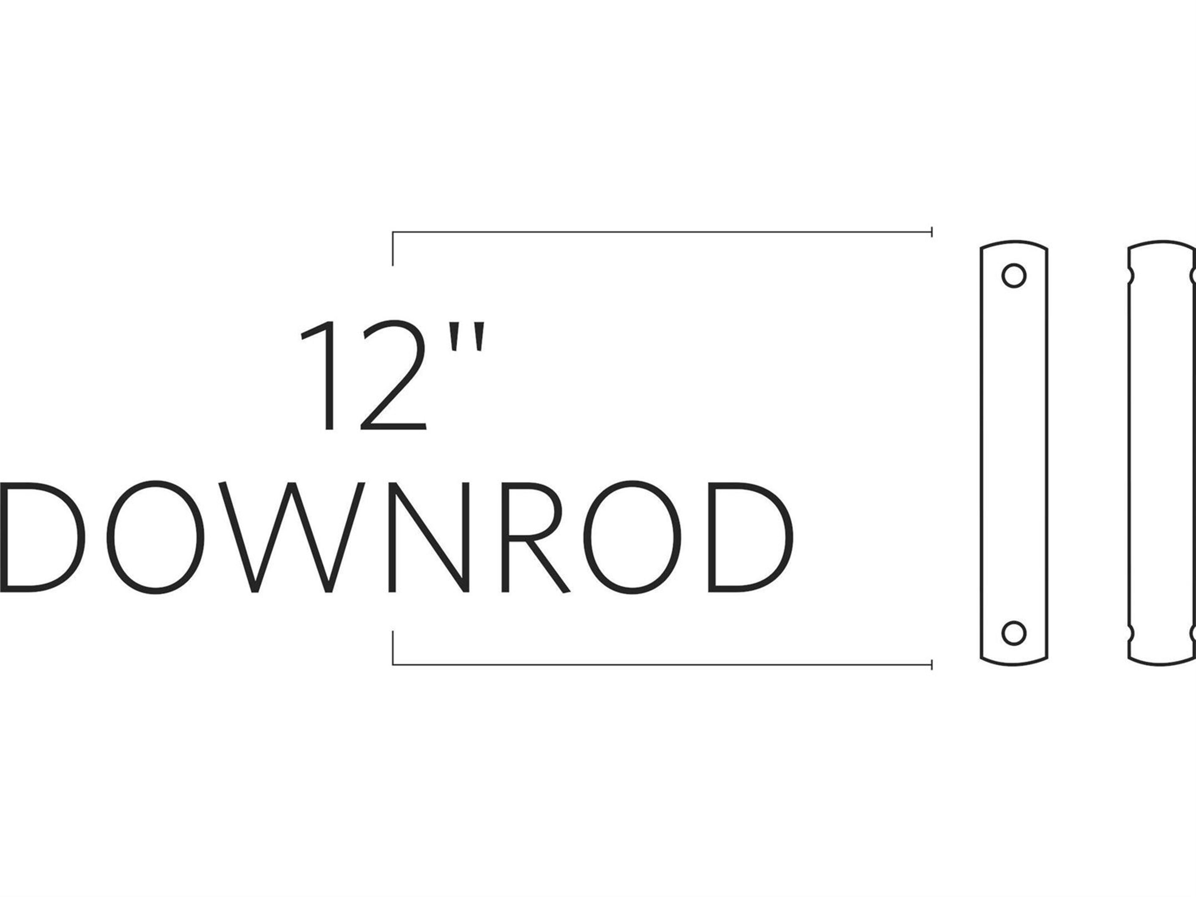 Visual Comfort Fan 12" Threaded Downrod