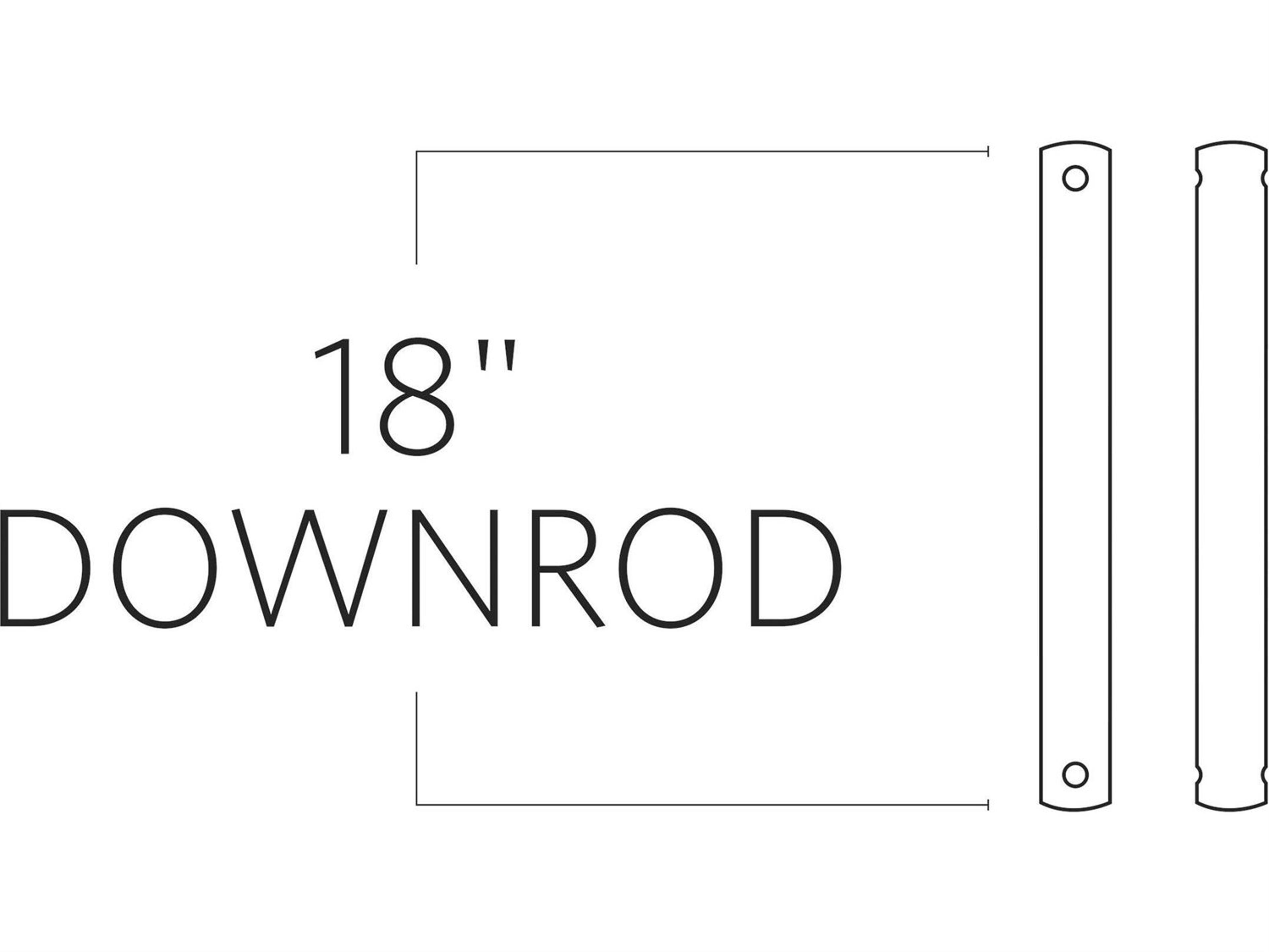 Visual Comfort Fan 18" Threaded Downrod