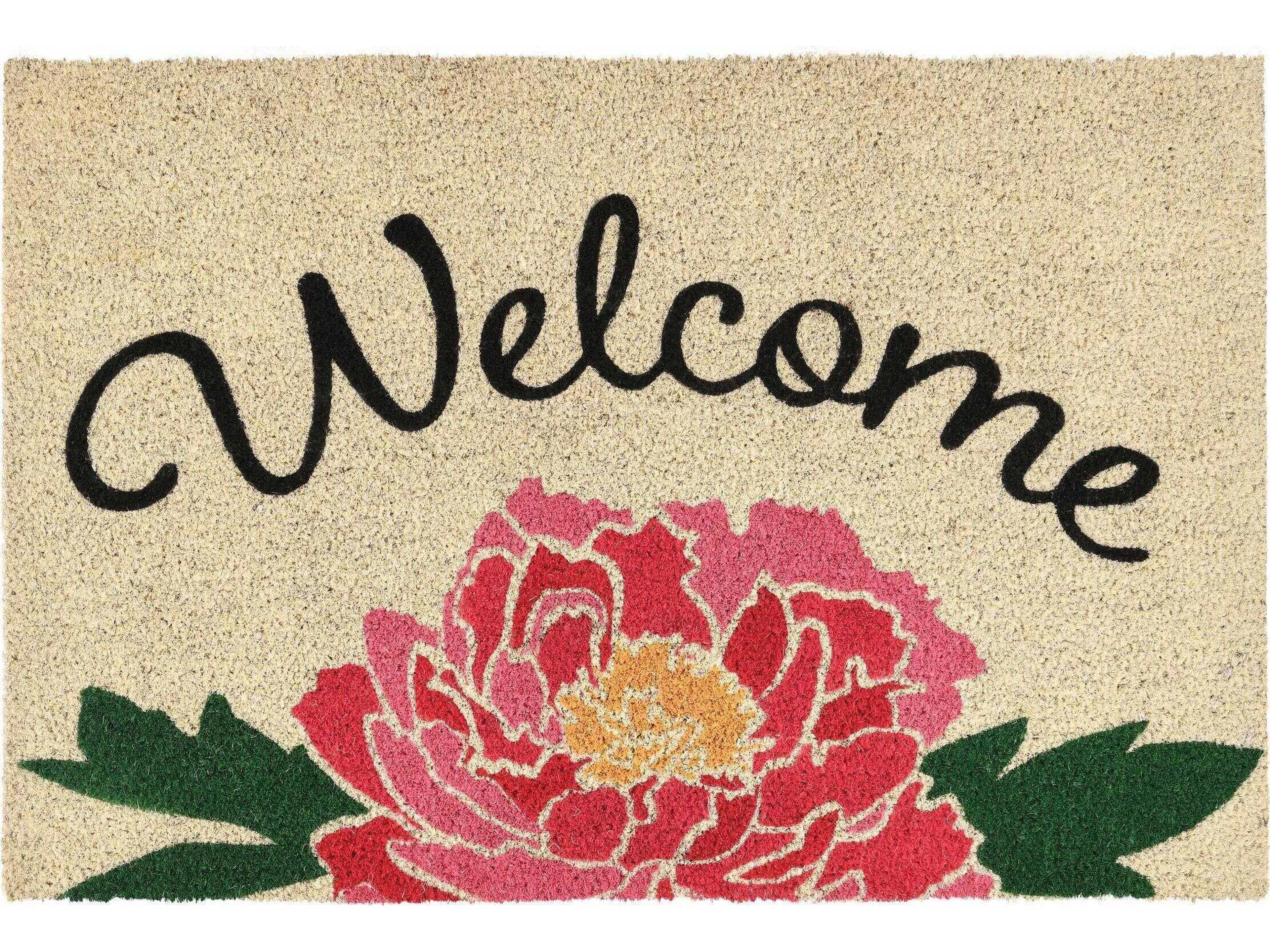 Villa by Classic Home Peony Graphic Doormat
