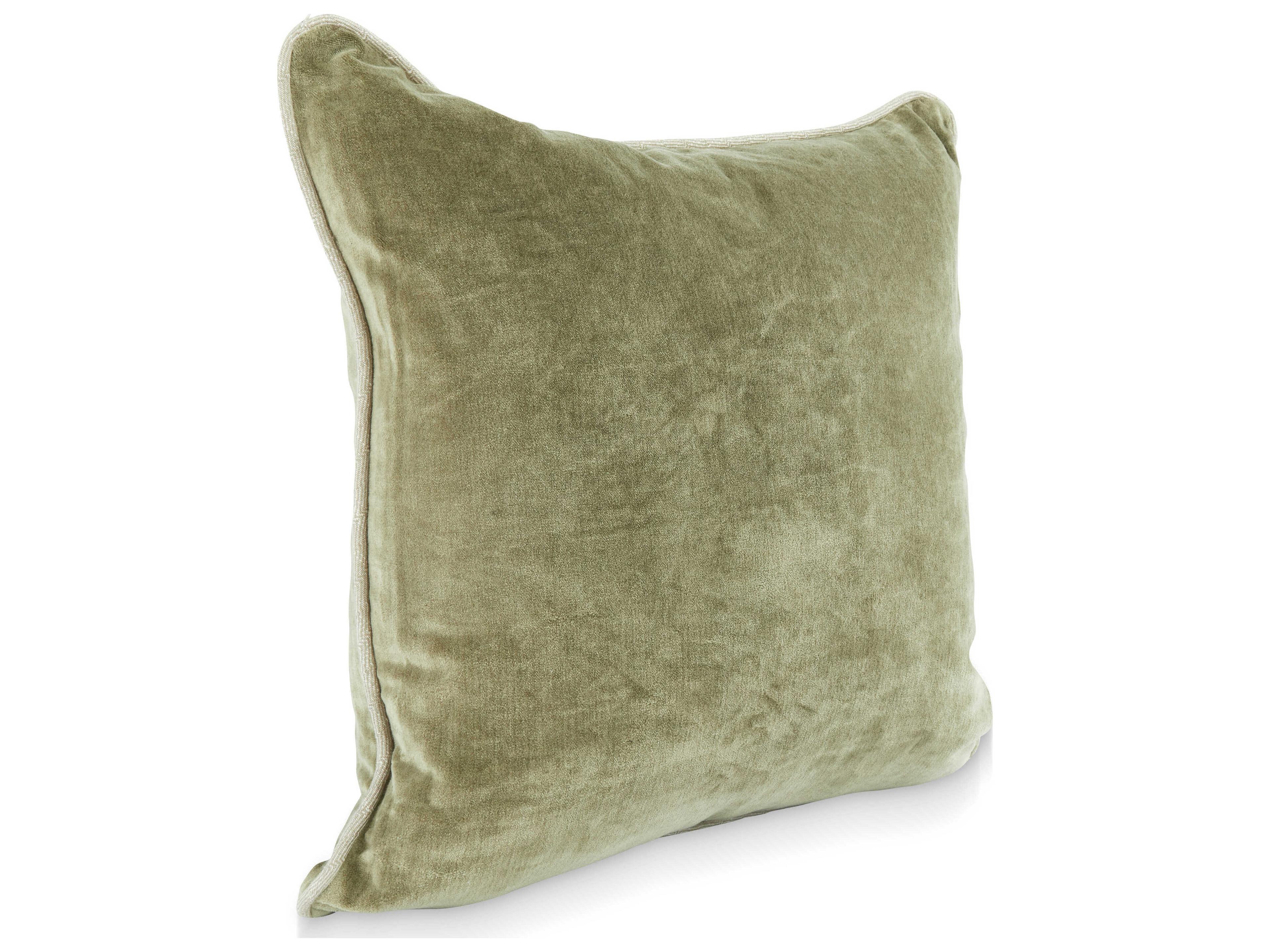 Villa by Classic Home Harriet Moss Green Throw Pillow