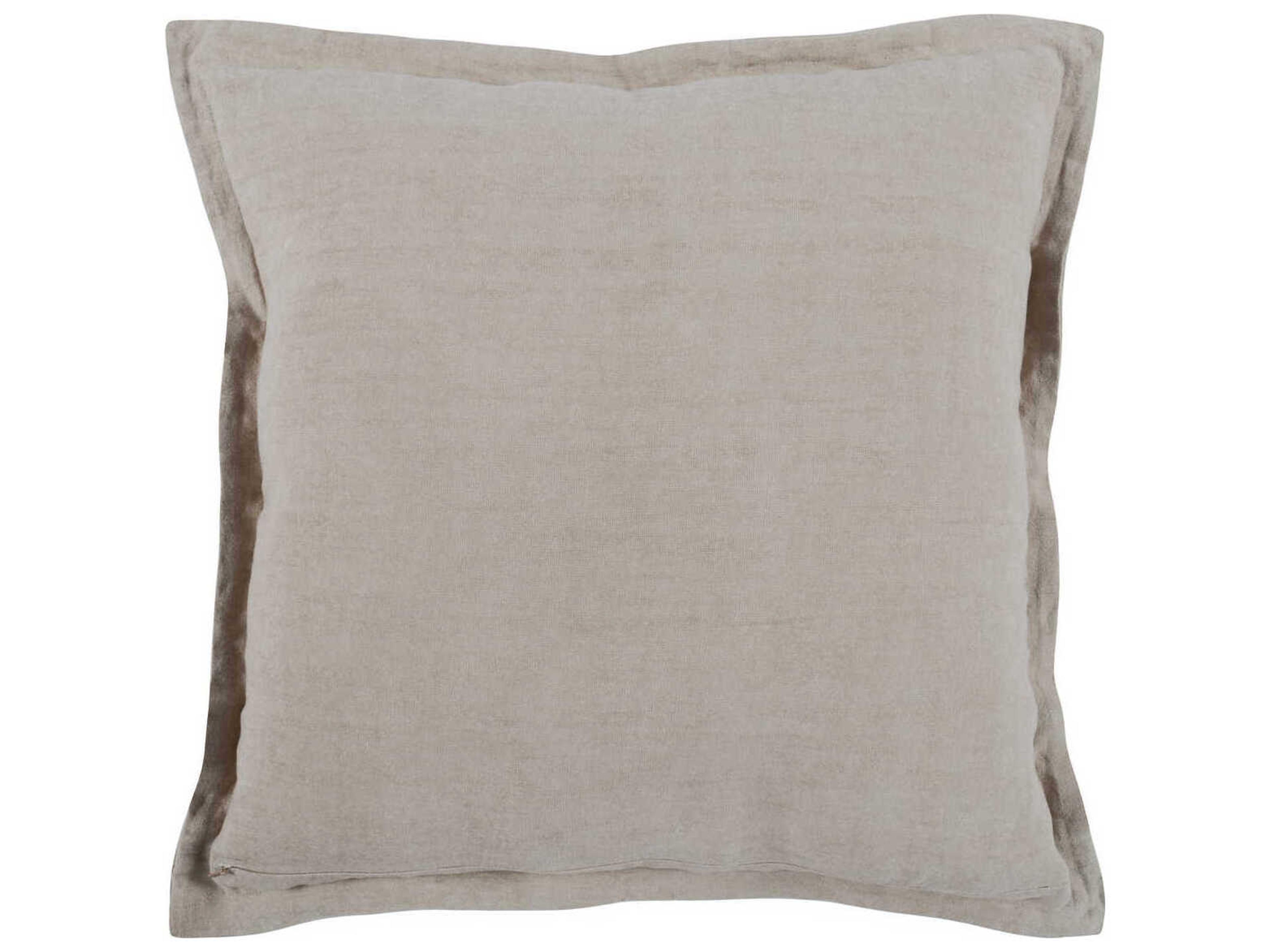 Villa by Classic Home Amy Natural Beige Throw Pillow