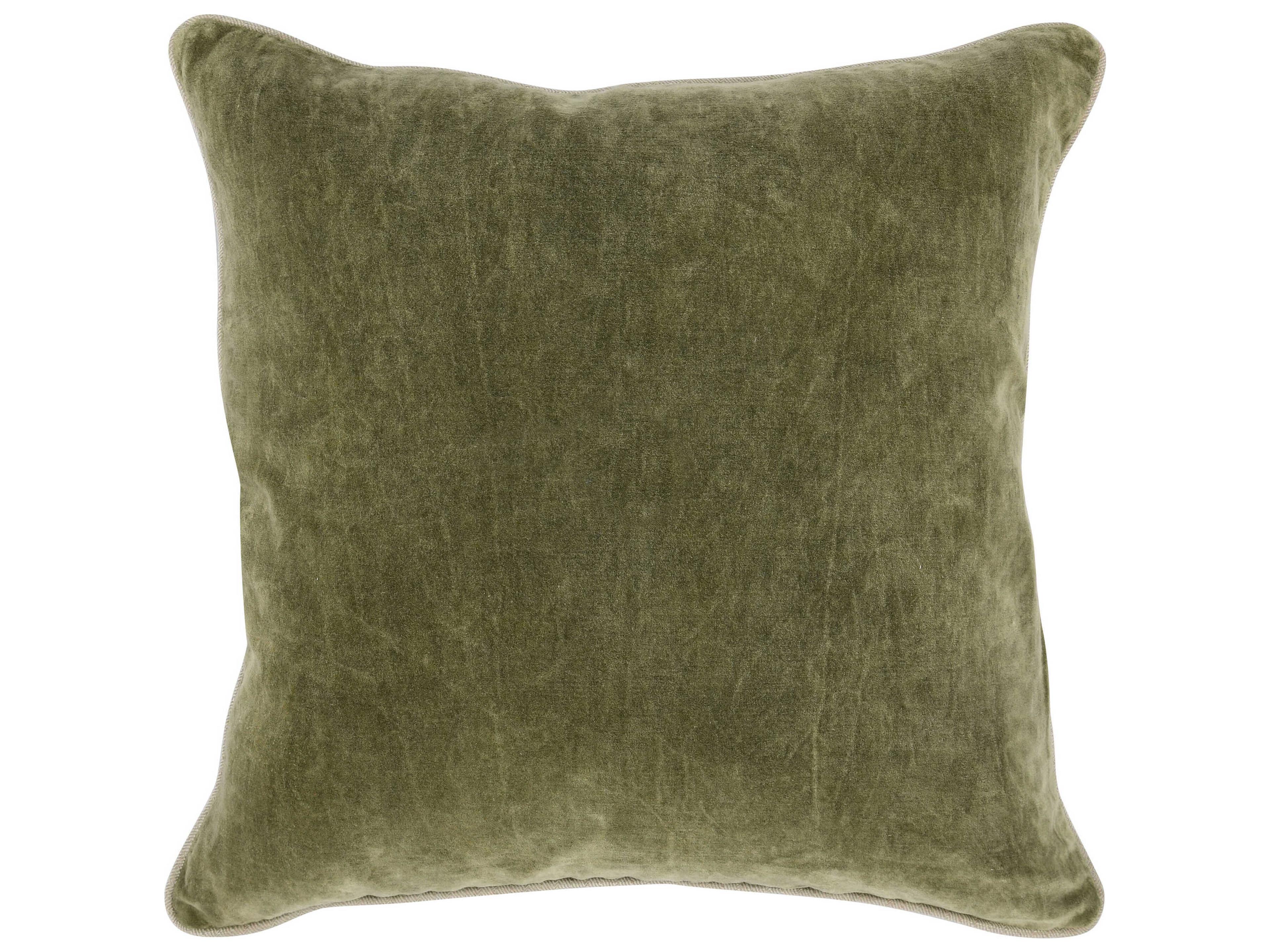 Villa by Classic Home Harriet Moss Green Throw Pillow