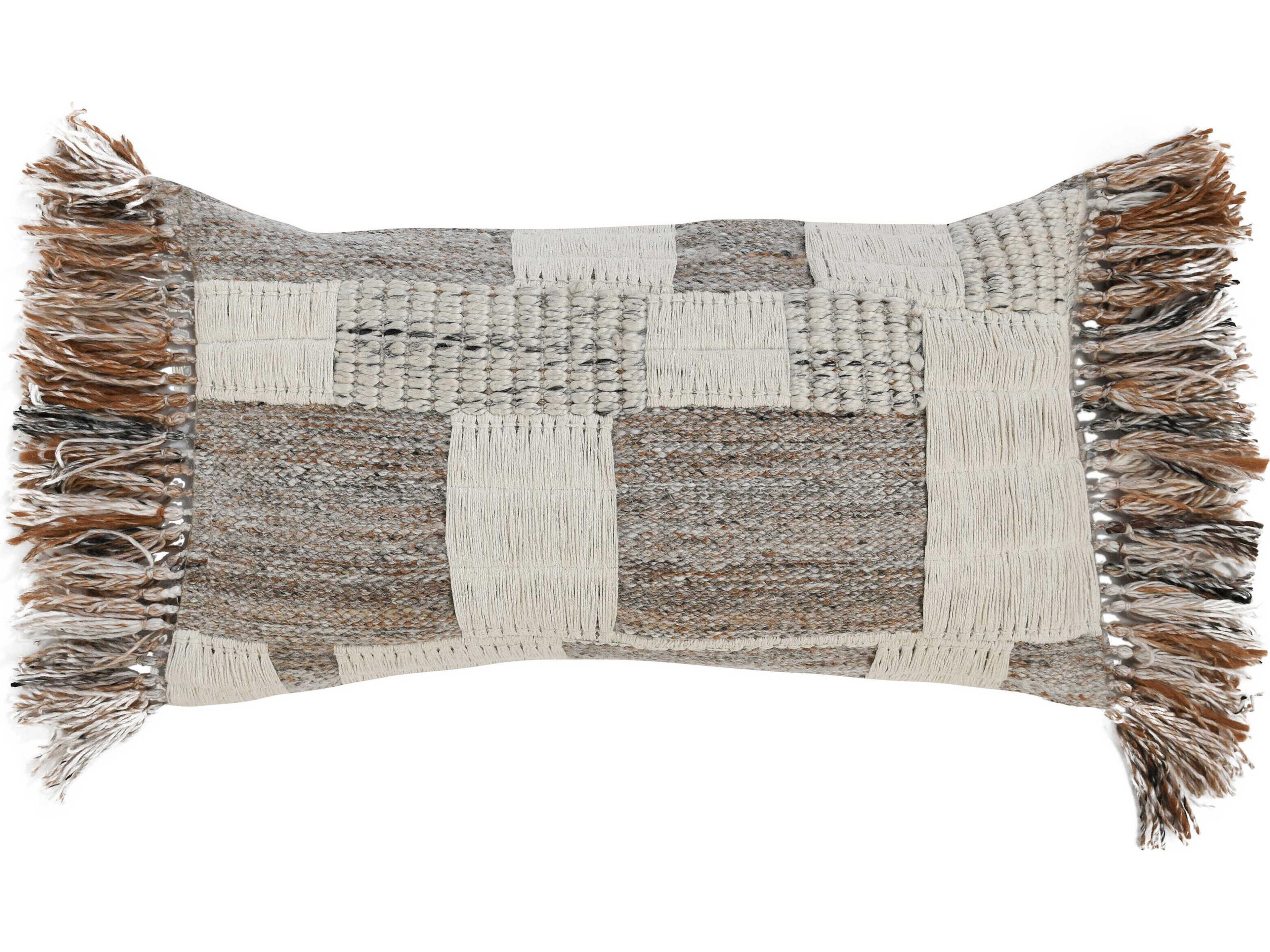 Villa by Classic Home Farah Natural Multicolor Throw Pillow