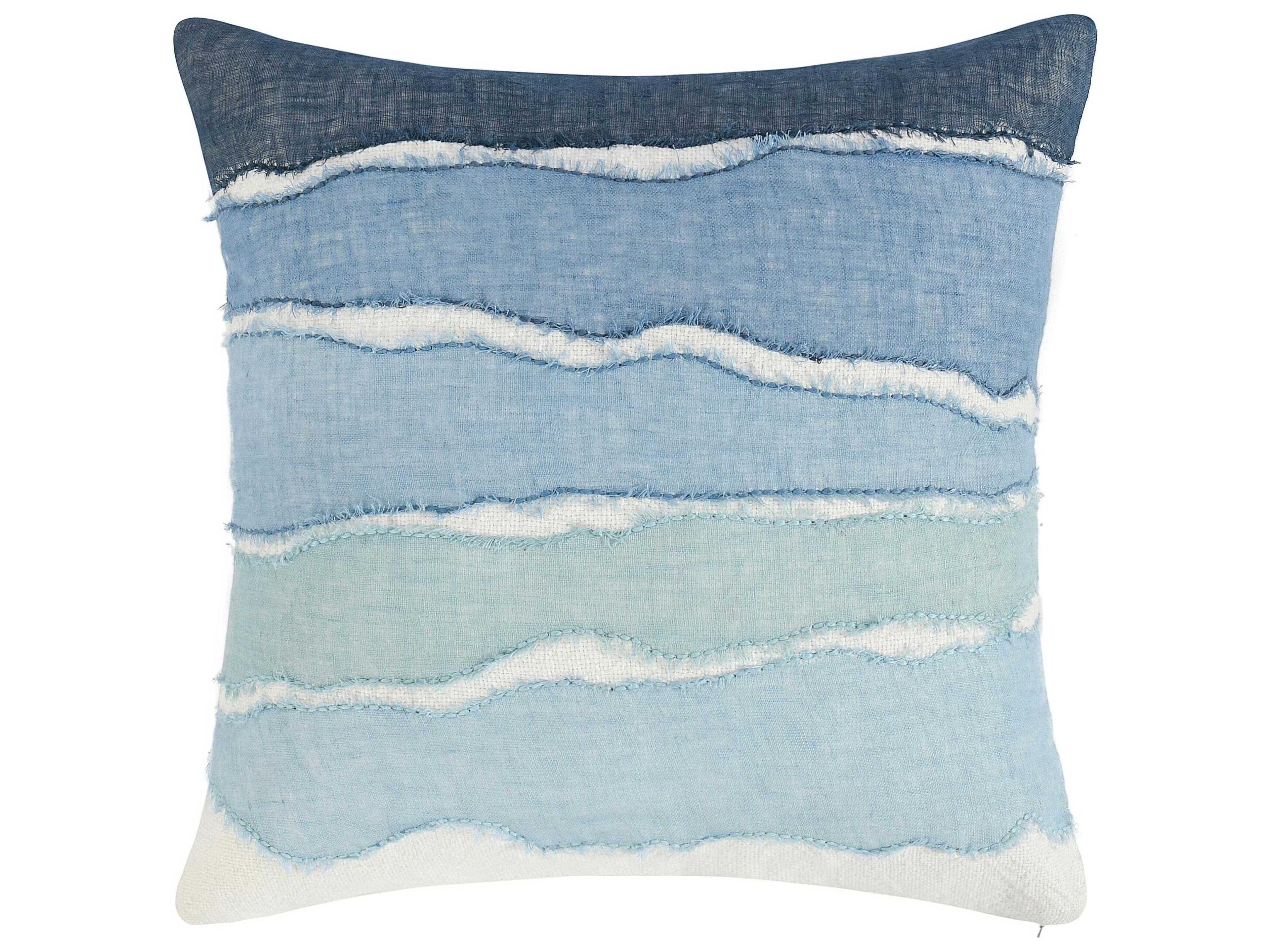Villa by Classic Home Bikram Blue Throw Pillow