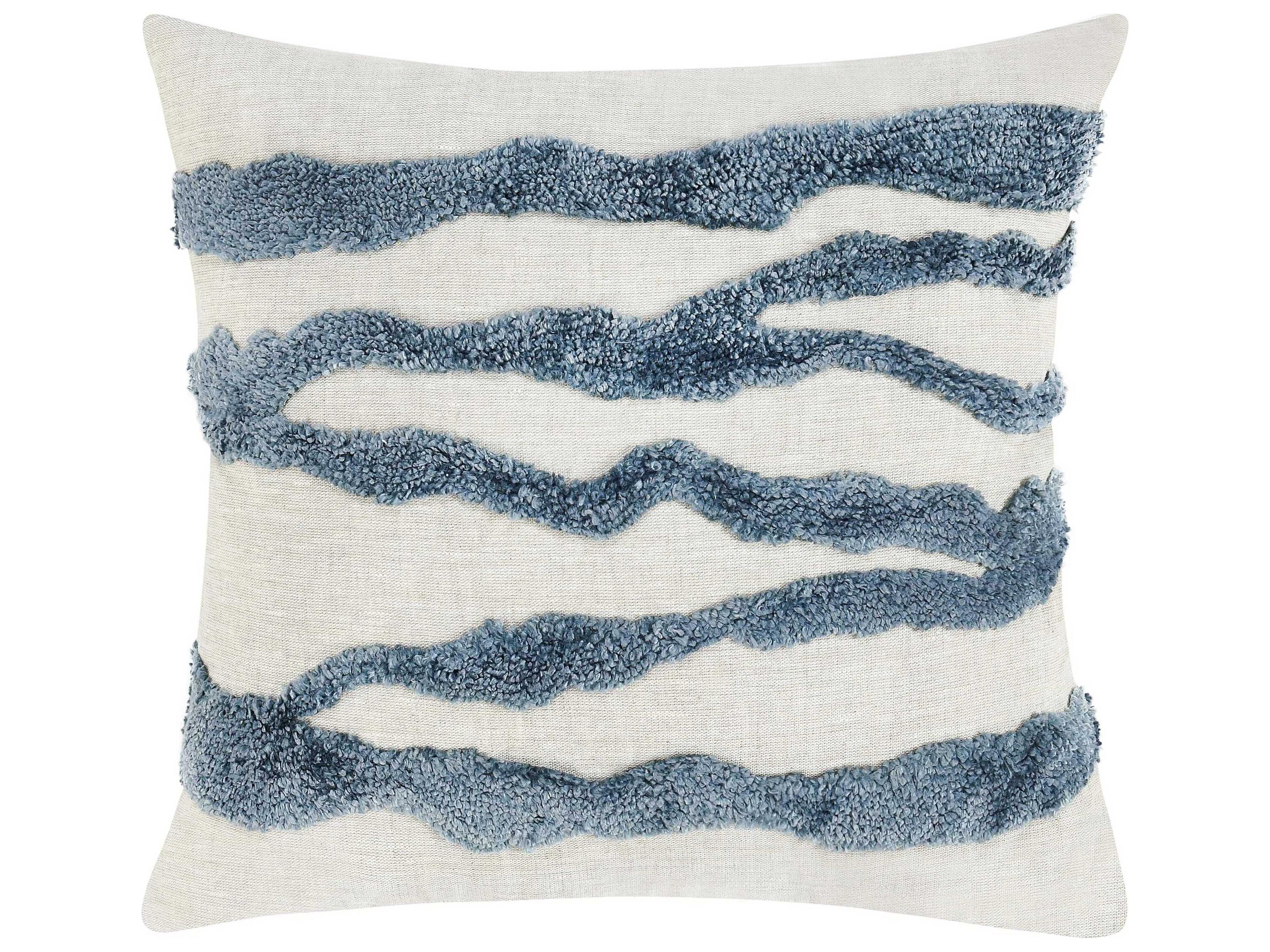 Villa by Classic Home Passage Capri Blue Throw Pillow