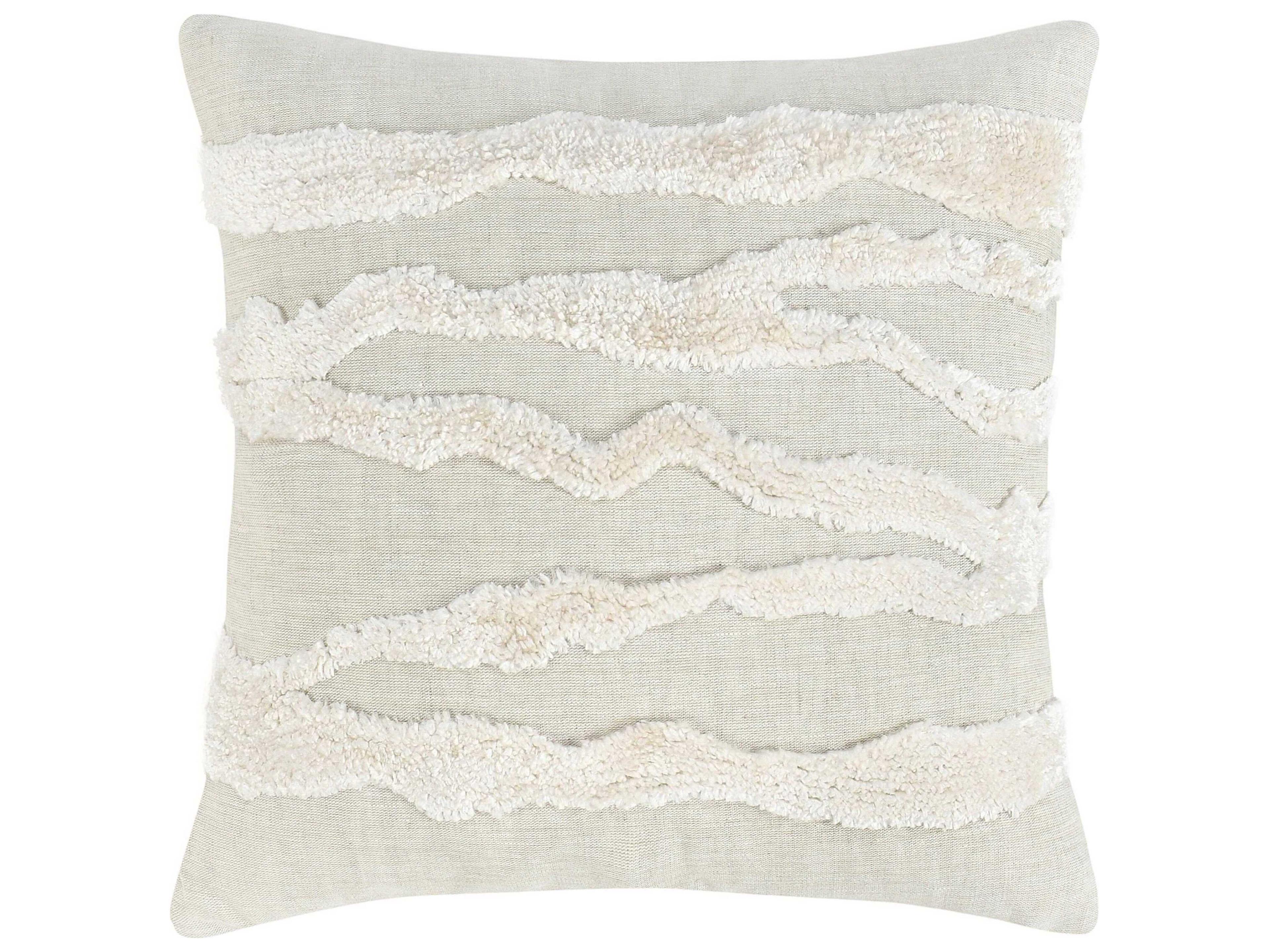 Villa by Classic Home Passage Ivory Throw Pillow
