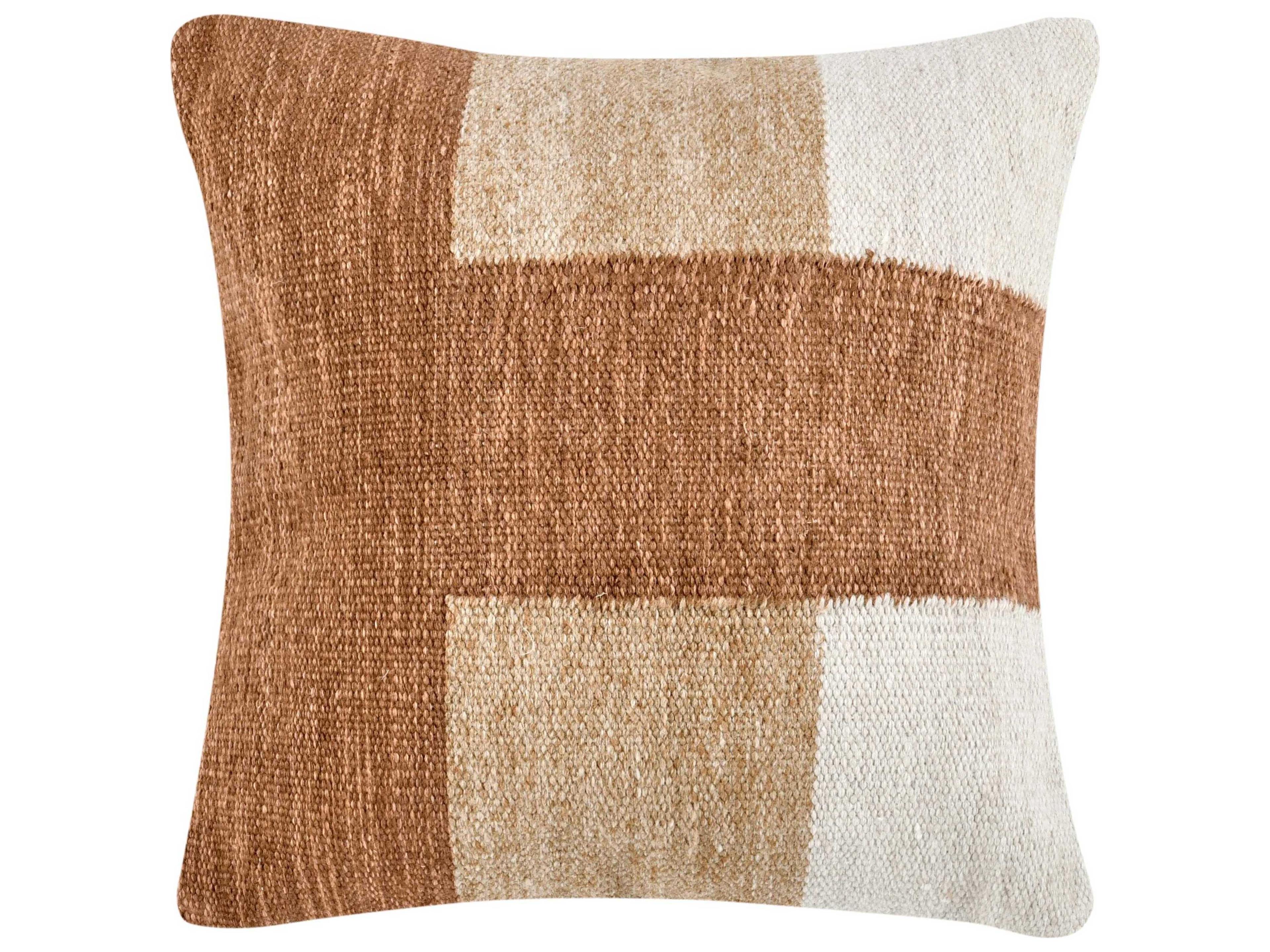 Villa by Classic Home Kass Terracotta Throw Pillow