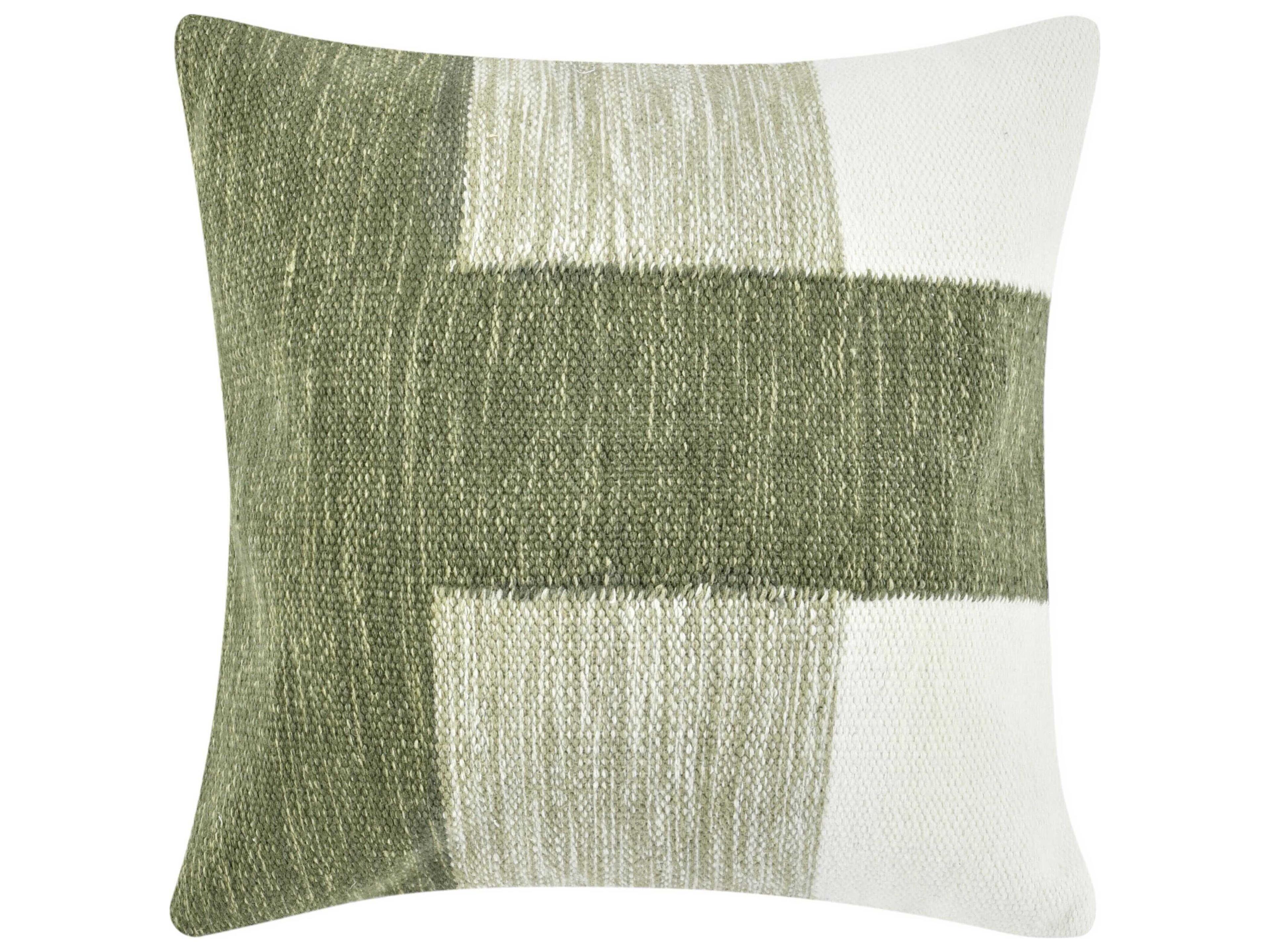 Villa by Classic Home Kass Green Throw Pillow