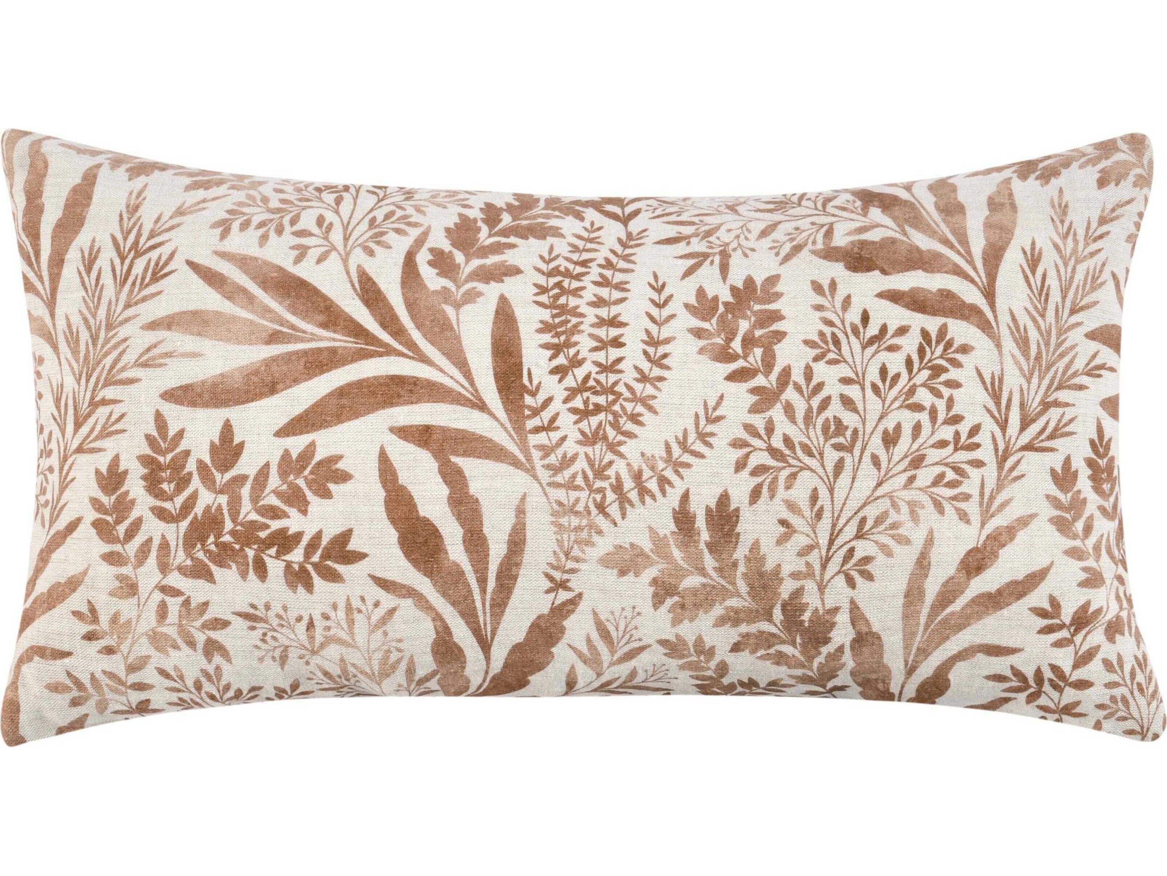 Villa by Classic Home Mulberry Chestnut Brown Throw Pillow
