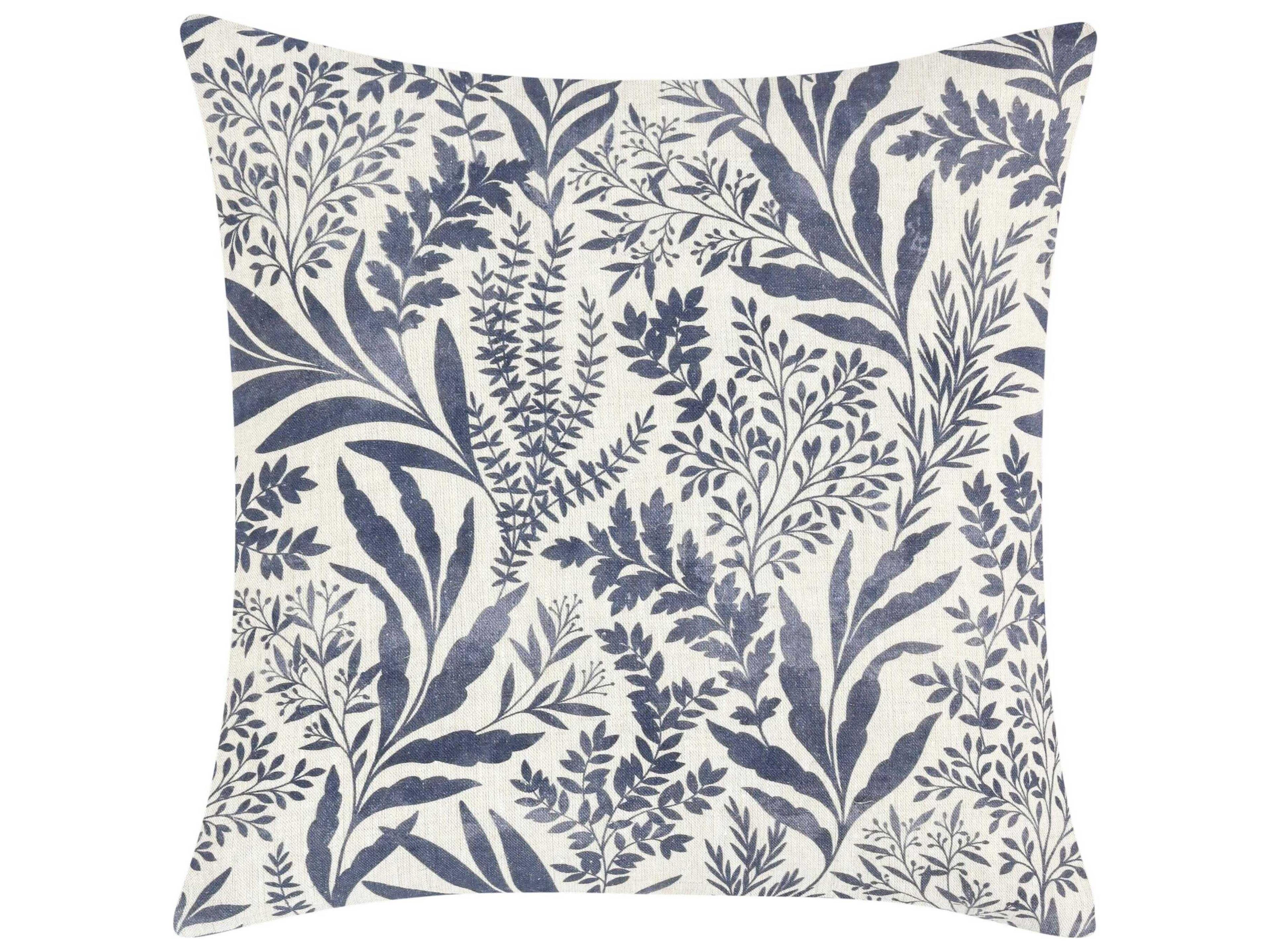 Villa by Classic Home Mulberry Blue Throw Pillow