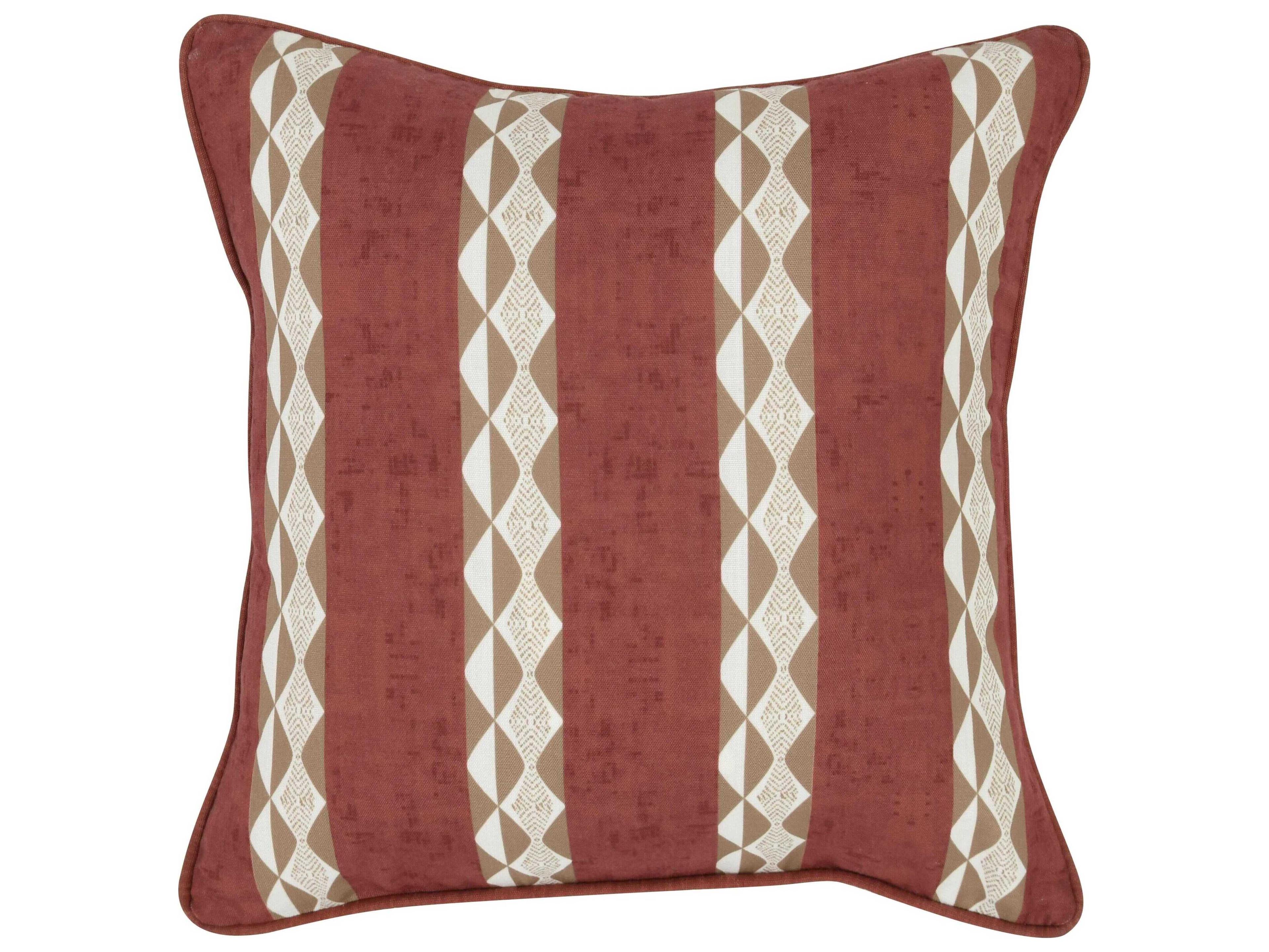 Villa by Classic Home Terranea Red Throw Pillow