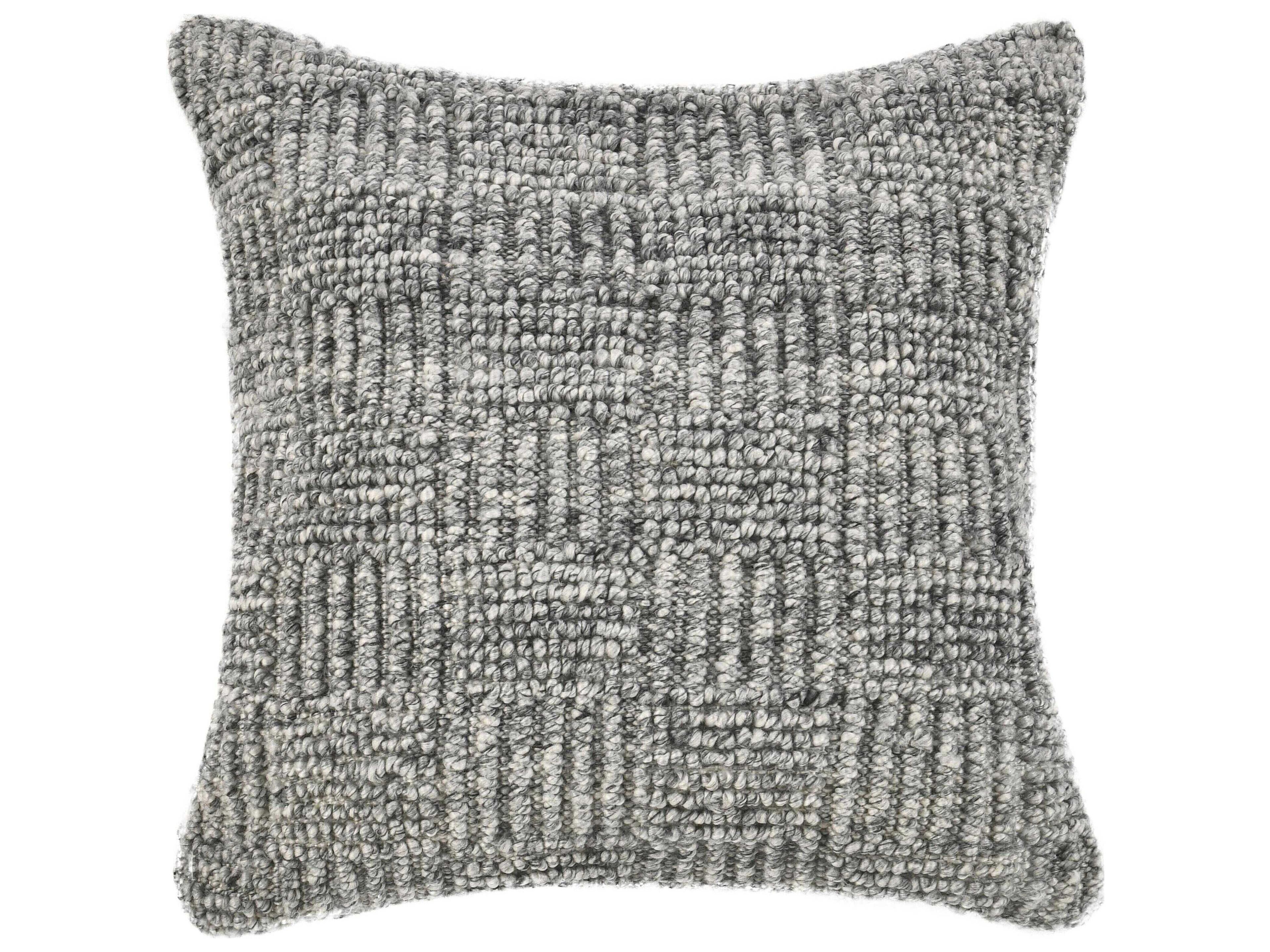 Villa by Classic Home Shades Gray Throw Pillow