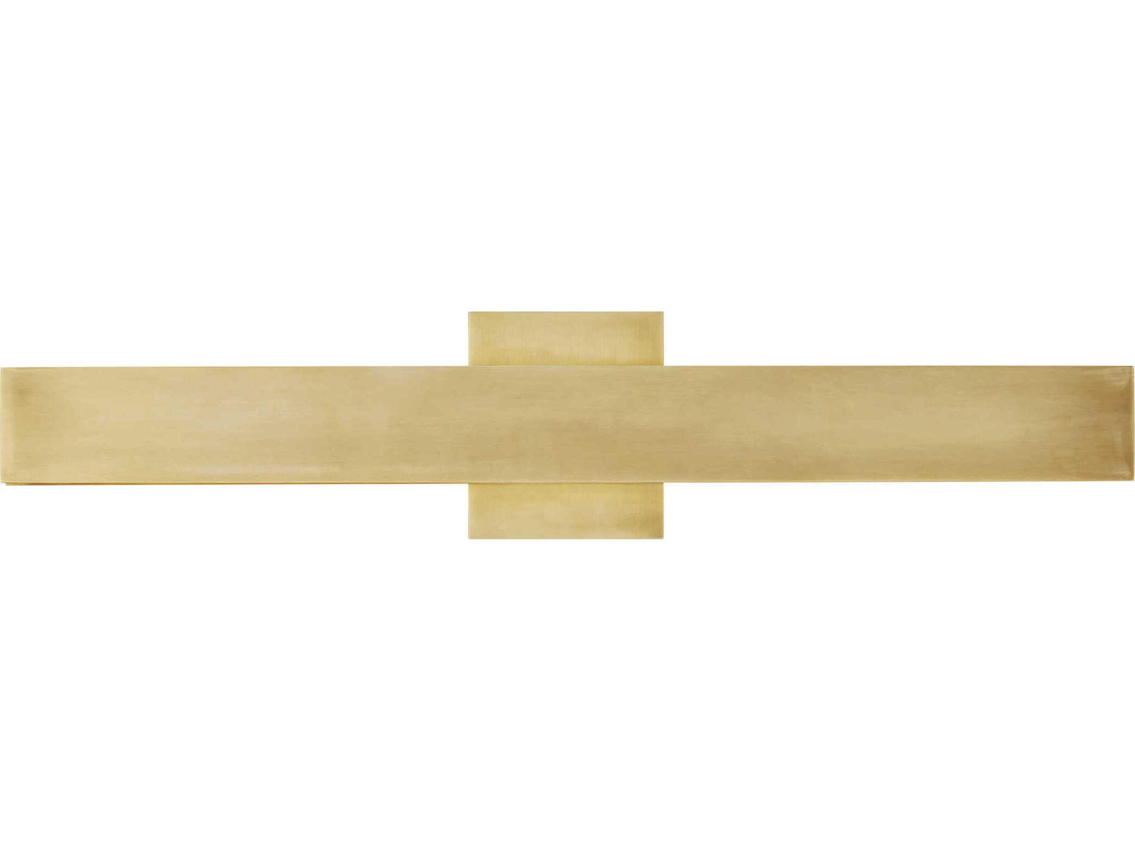 Visual Comfort Modern Bau 1-Light Natural Brass Vanity Light