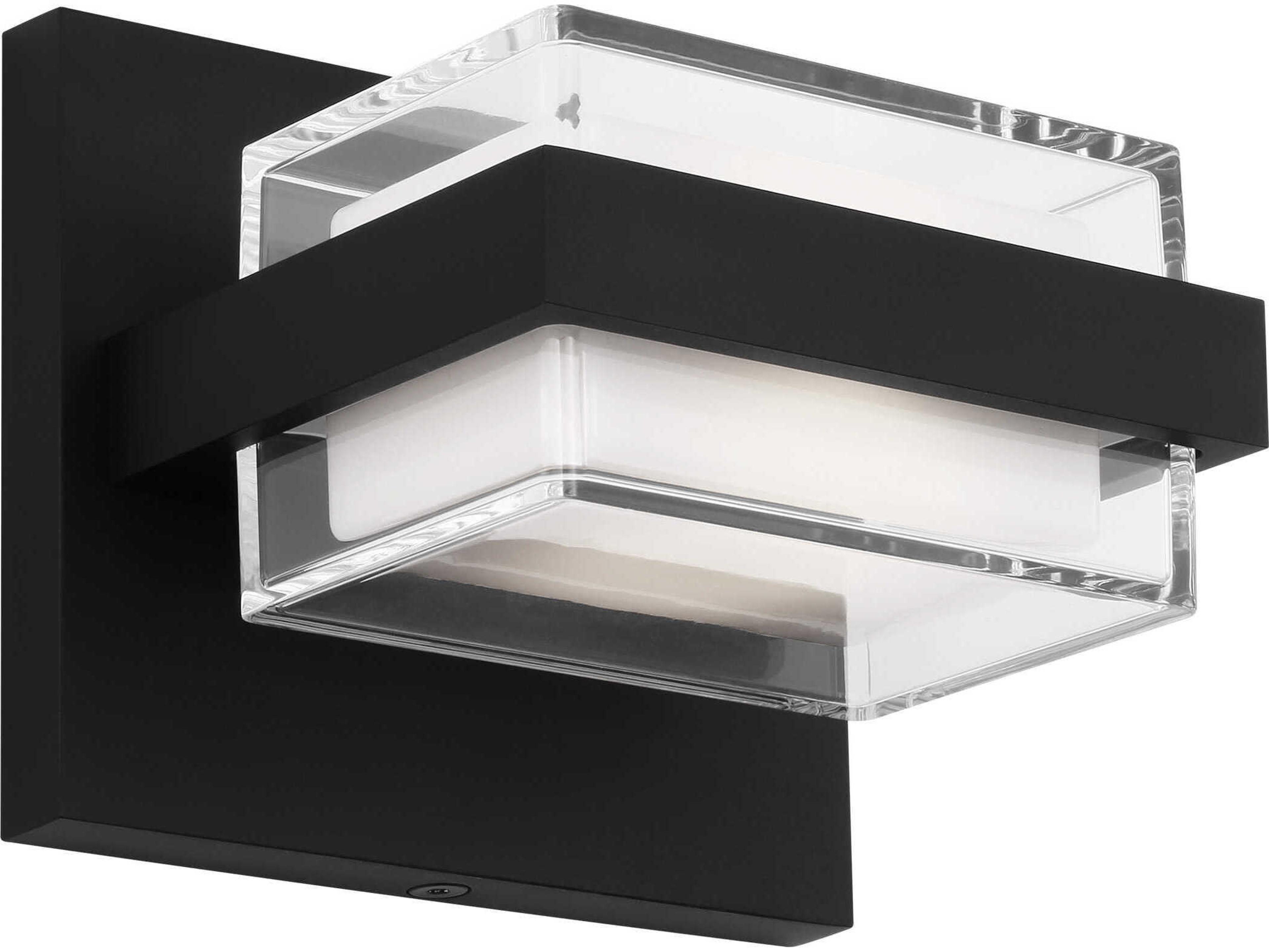 Visual Comfort Modern Kamden 1-Light Nightshade Black Wall Sconce