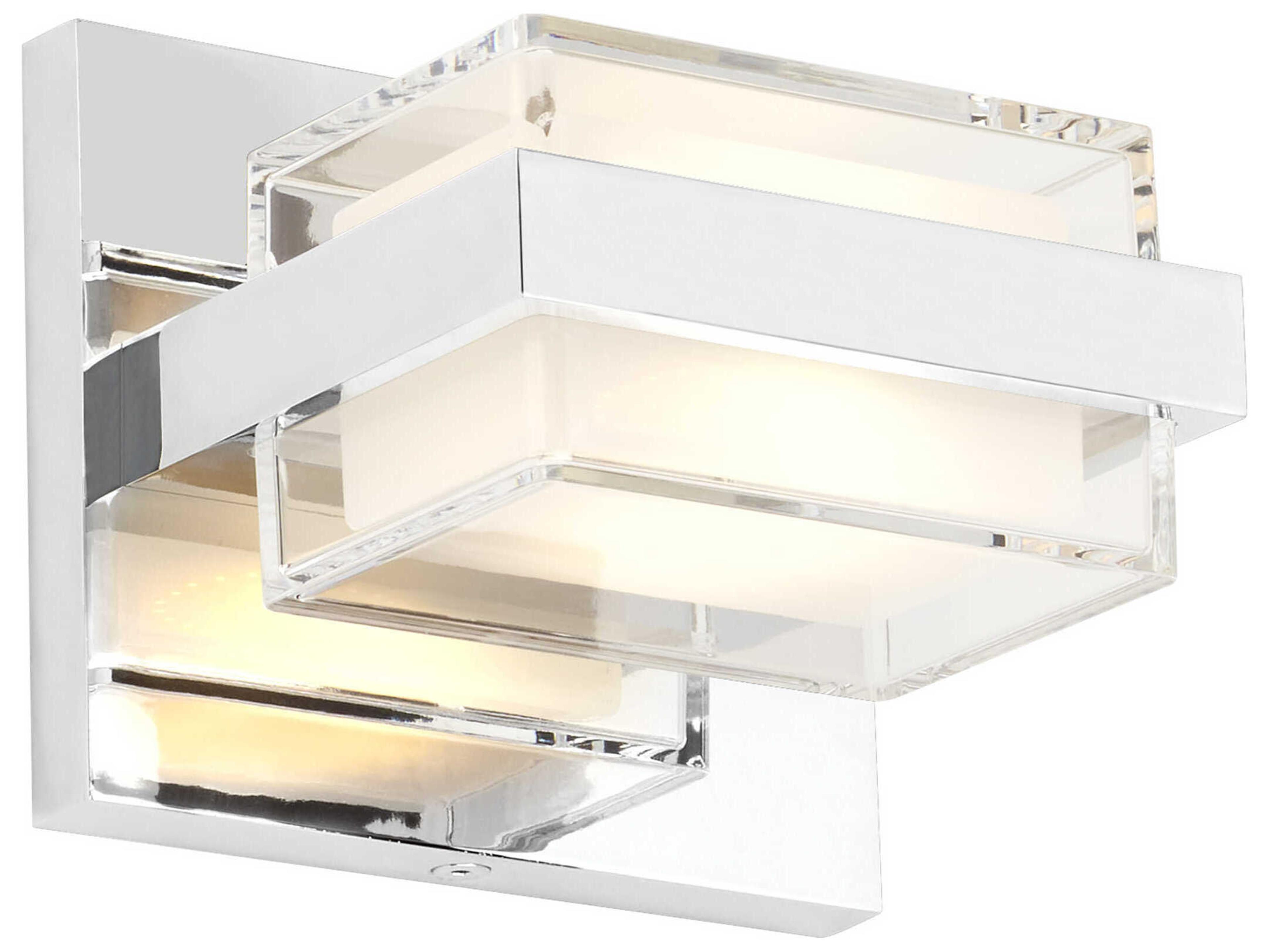 Visual Comfort Modern Kamden 1-Light Chrome Wall Sconce