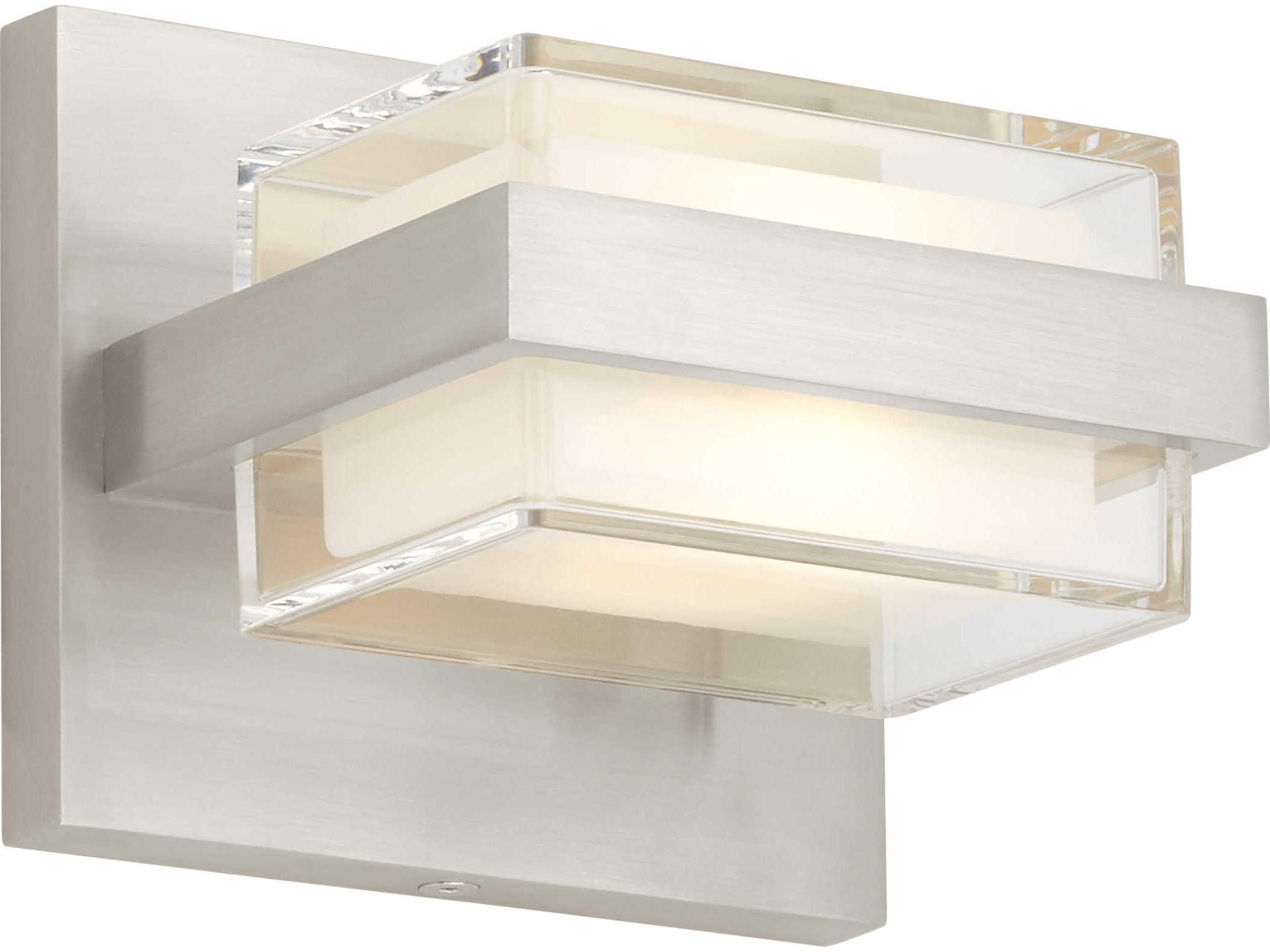 Visual Comfort Modern Kamden 1-Light Satin Nickel Wall Sconce