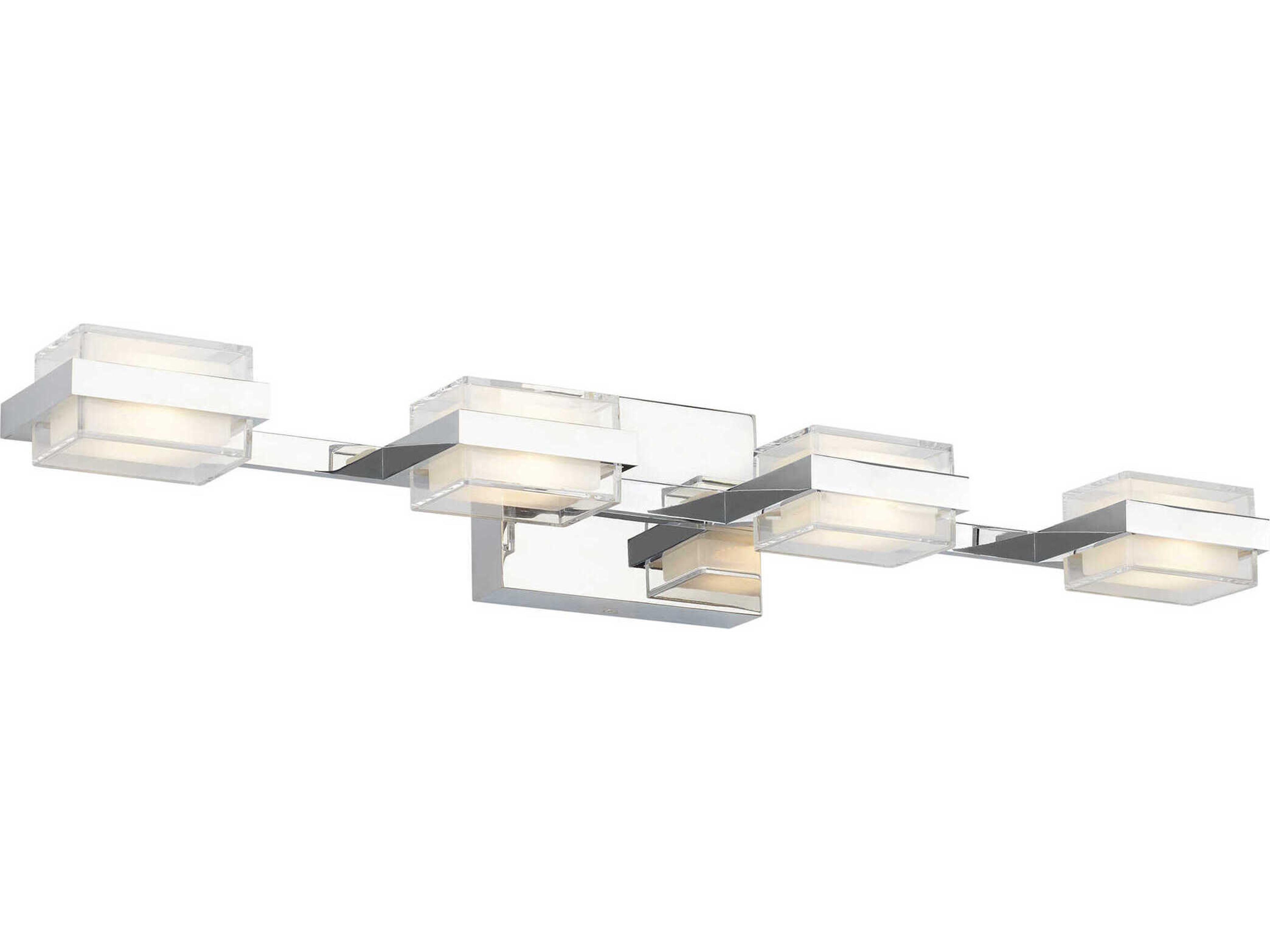 Visual Comfort Modern Kamden 4-Light Chrome Vanity Light