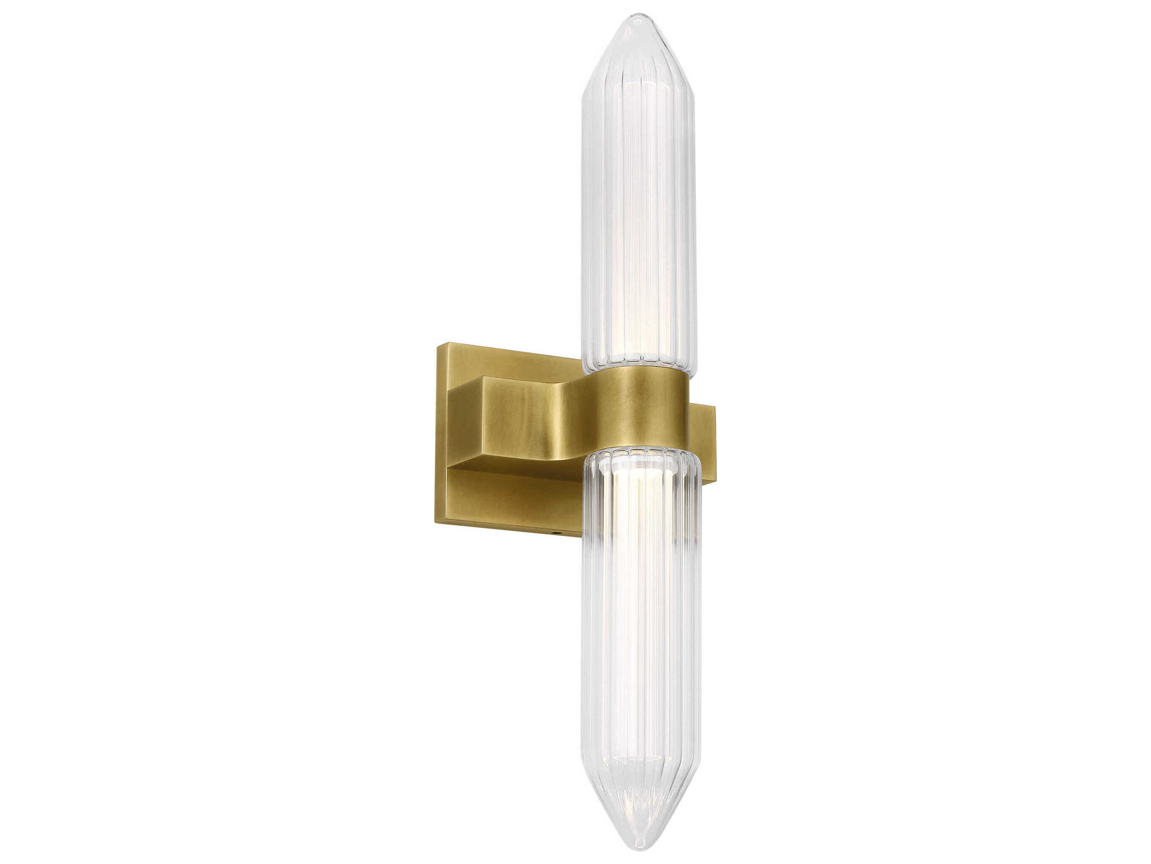 Visual Comfort Modern Langston 1-Light Plated Brass Wall Sconce