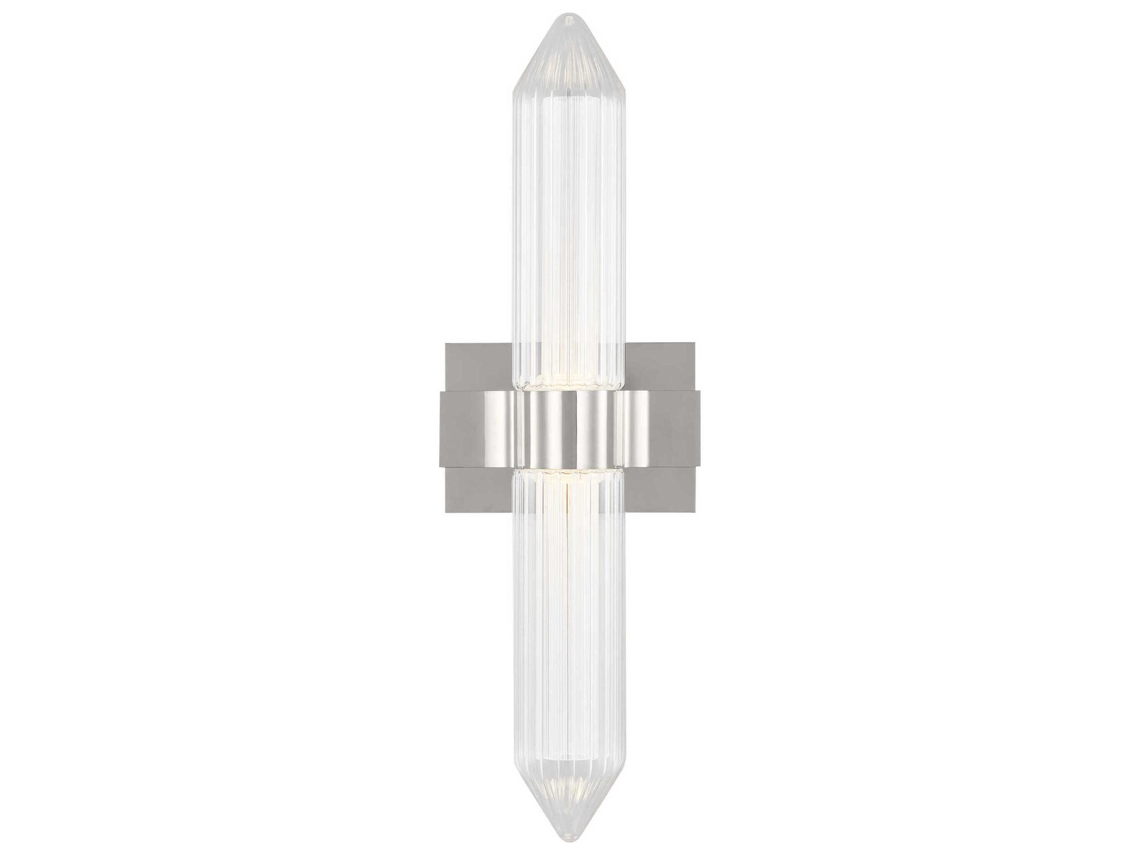 Visual Comfort Modern Langston 1-Light Polished Nickel Wall Sconce
