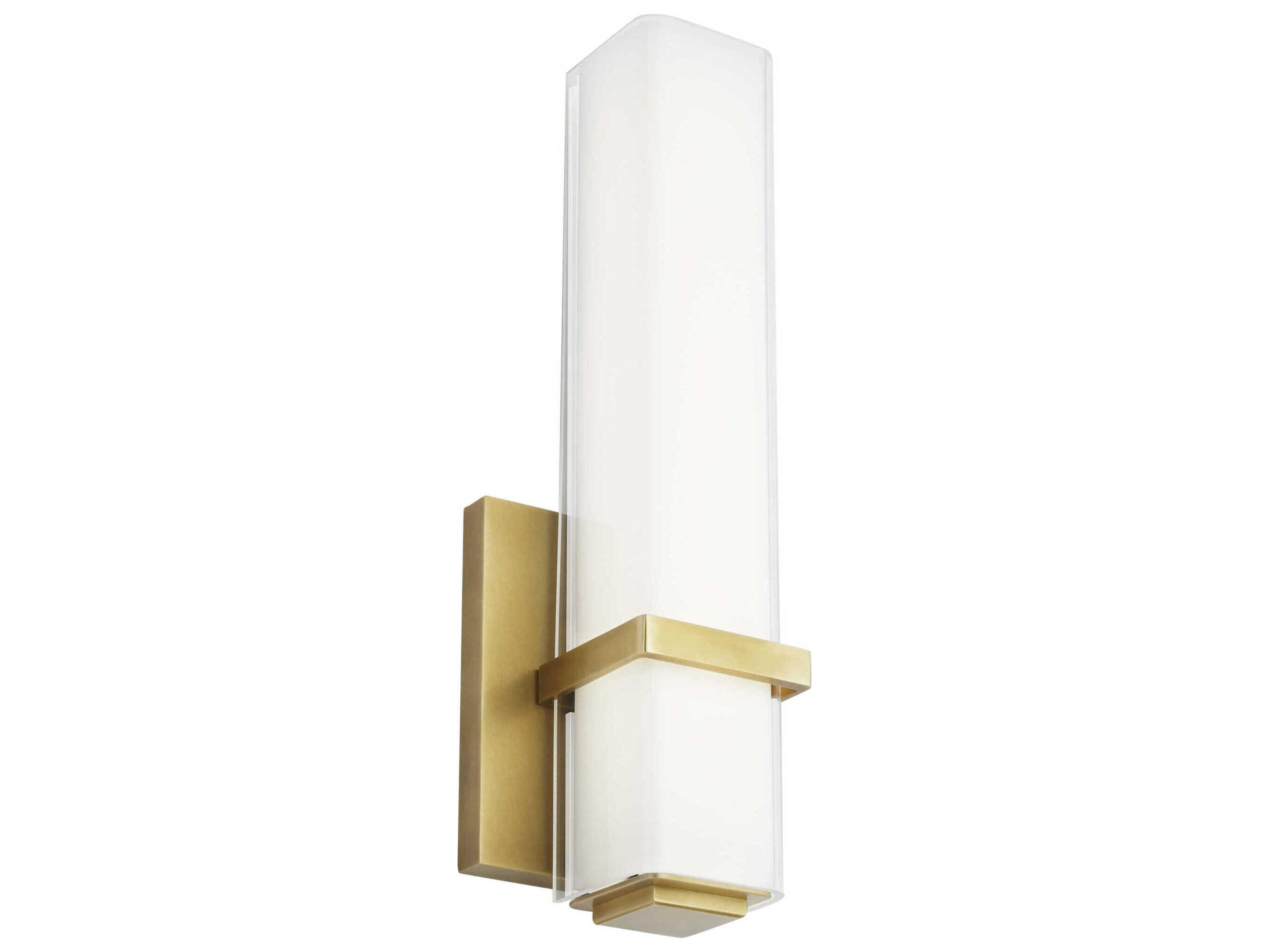 Visual Comfort Modern Milan 1-Light Natural Brass Wall Sconce