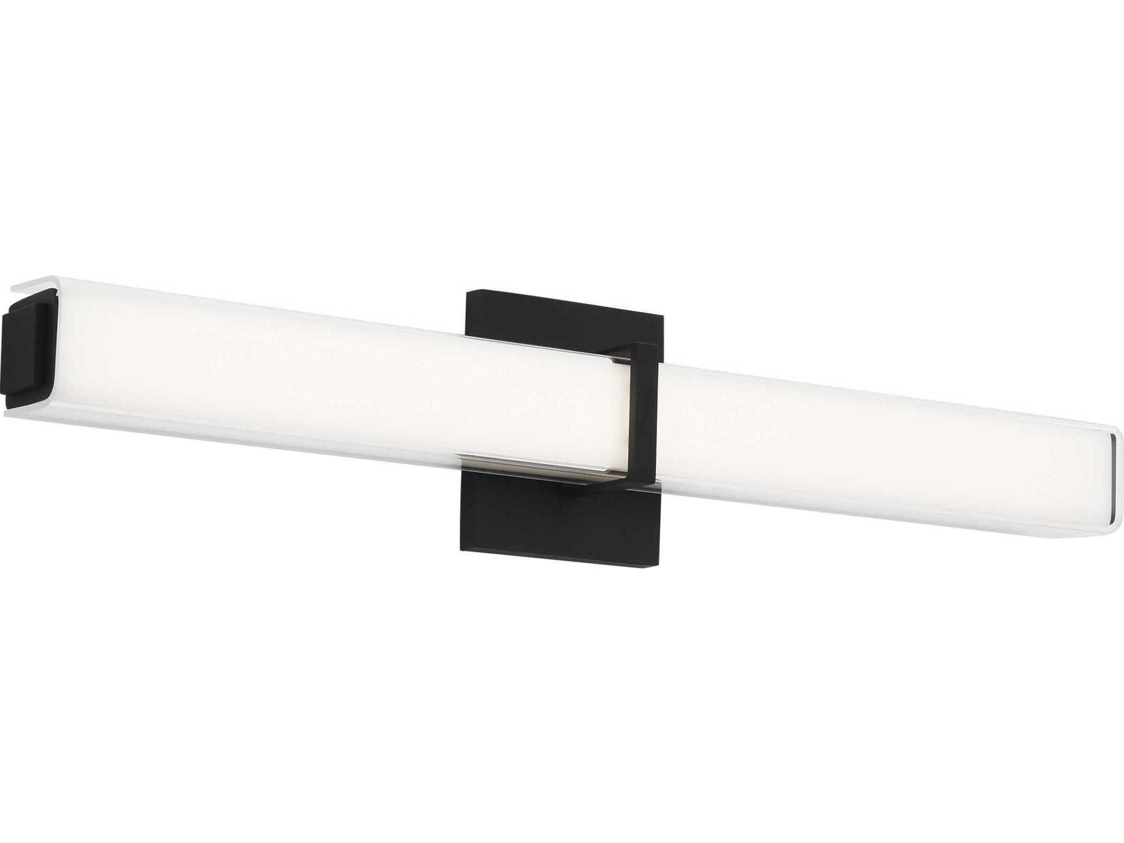 Visual Comfort Modern Milan 1-Light Nightshade Black Vanity Light