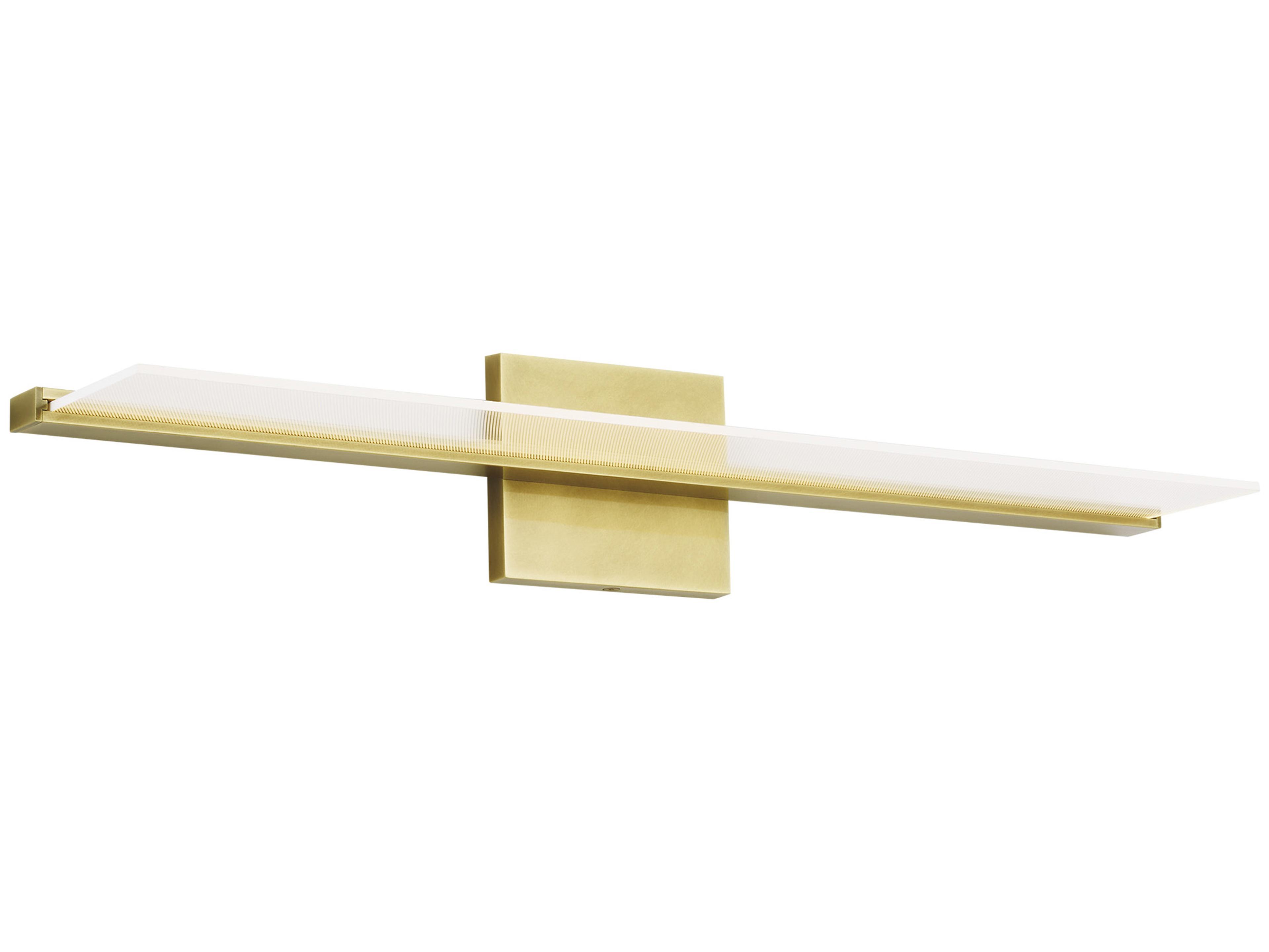 Visual Comfort Modern Span 1-Light Plated Brass Vanity Light