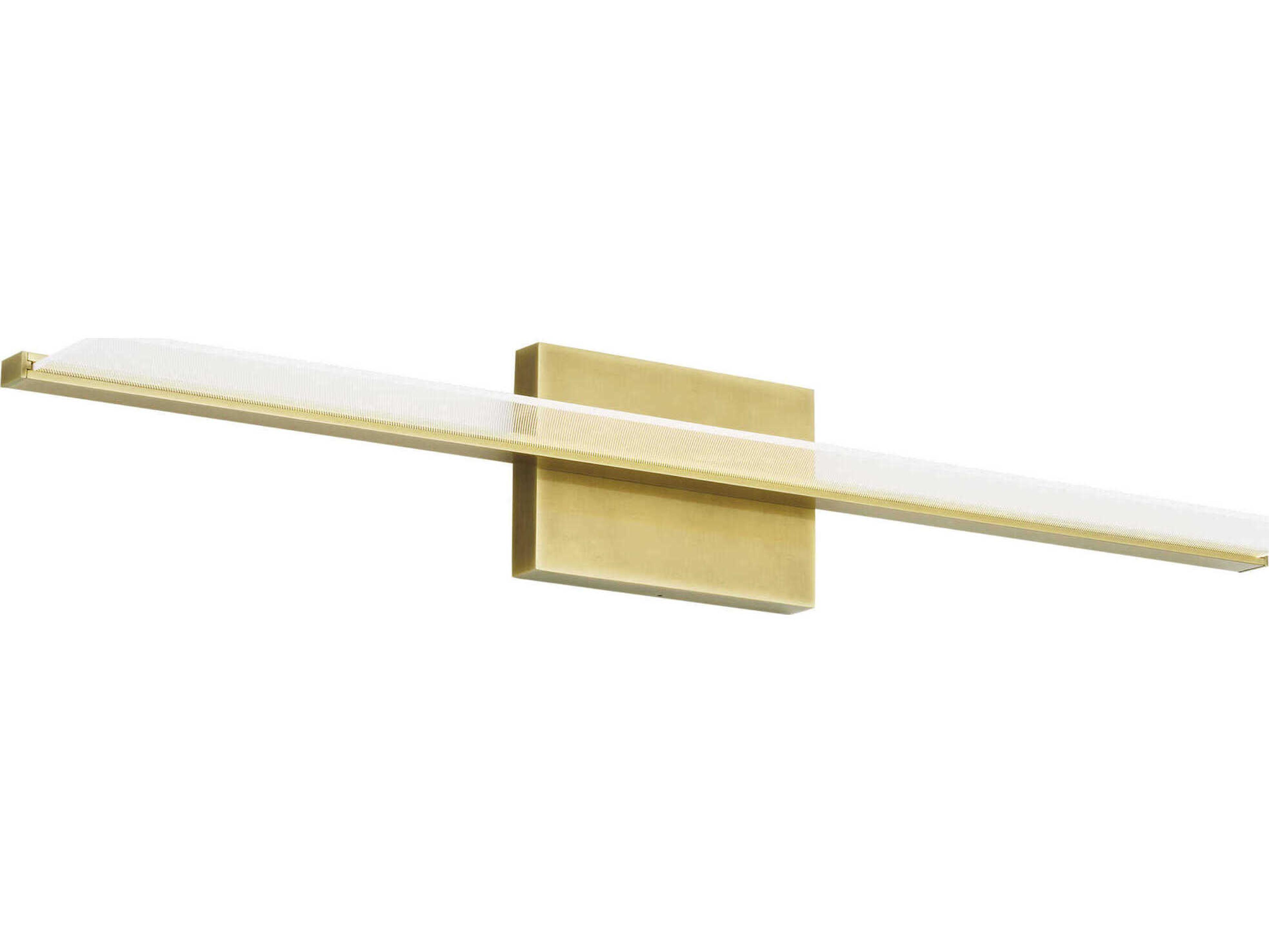 Visual Comfort Modern Span 1-Light Plated Brass Vanity Light