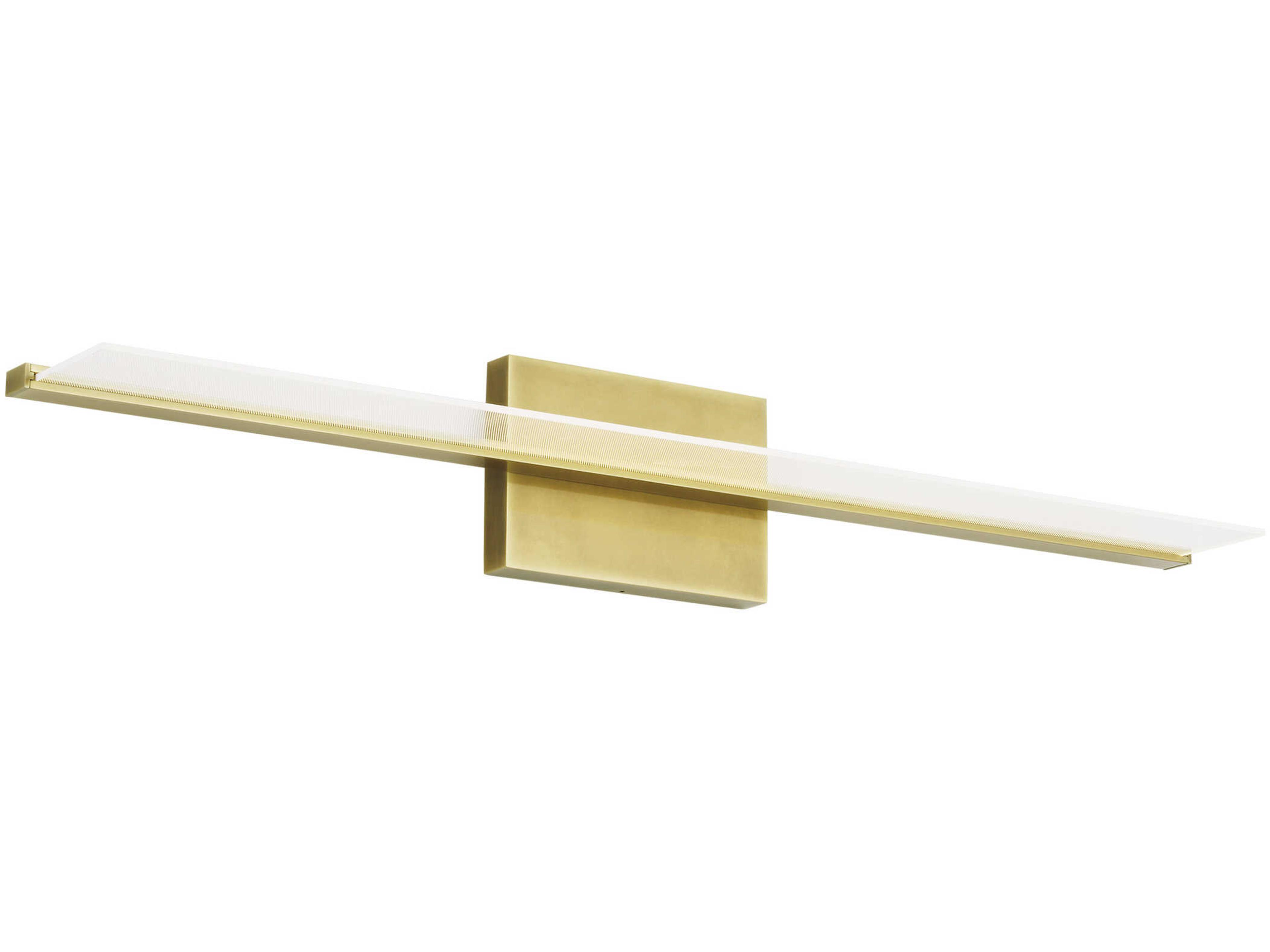 Visual Comfort Modern Span 1-Light Plated Brass Vanity Light