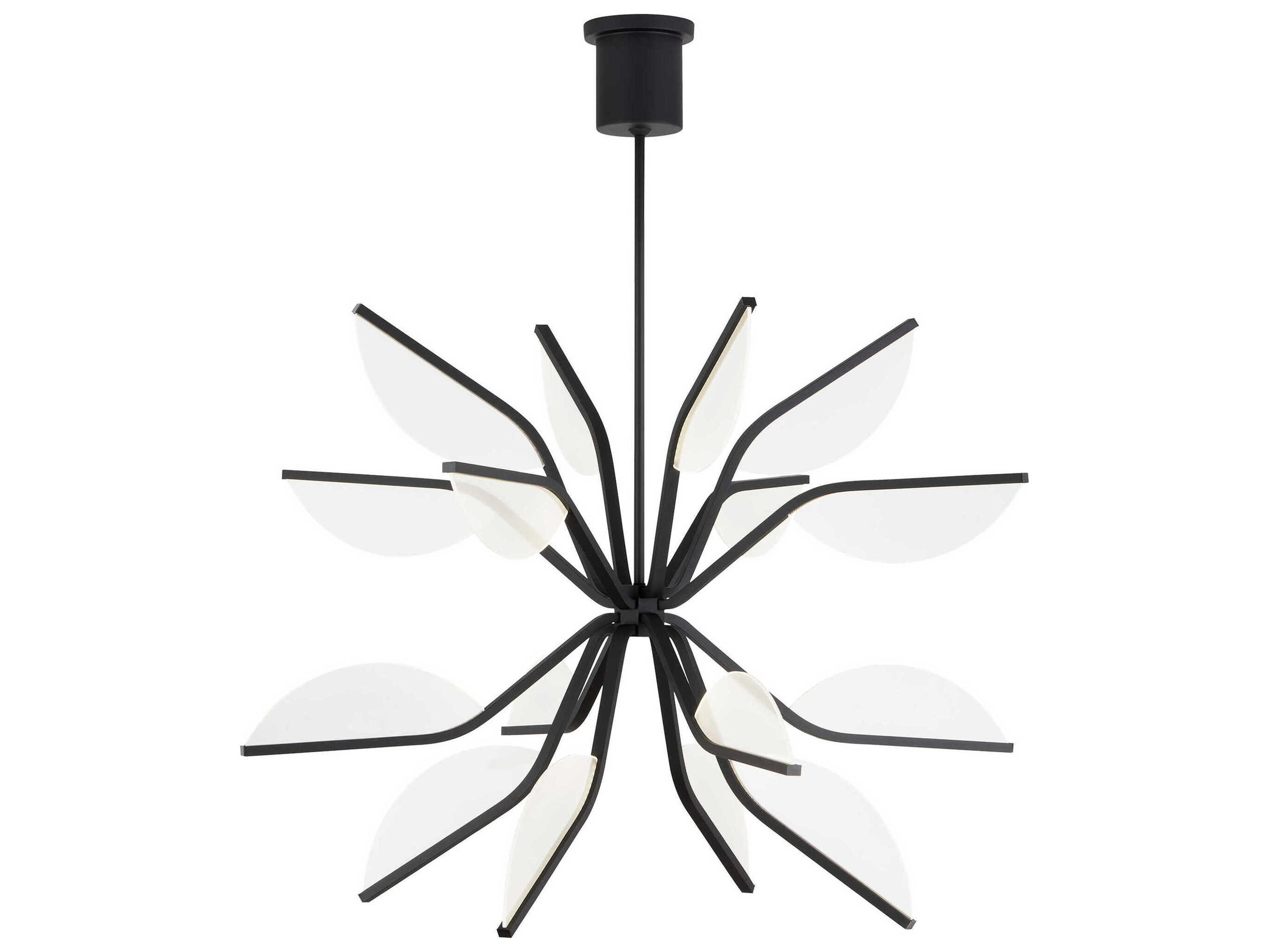 Visual Comfort Modern Belterra 1-Light Matte Black Chandelier