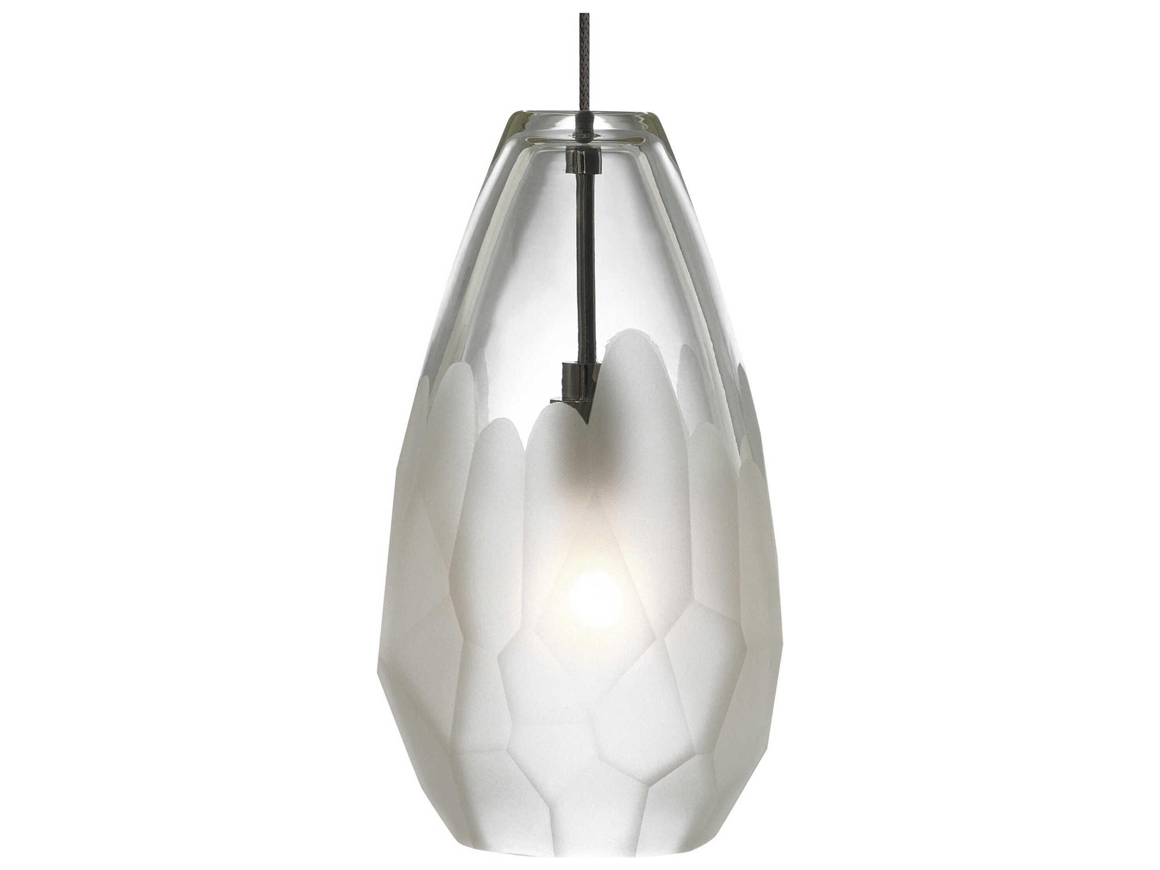 Visual Comfort Modern Briolette 1-Light Antique Bronze Clear Mini Pendant