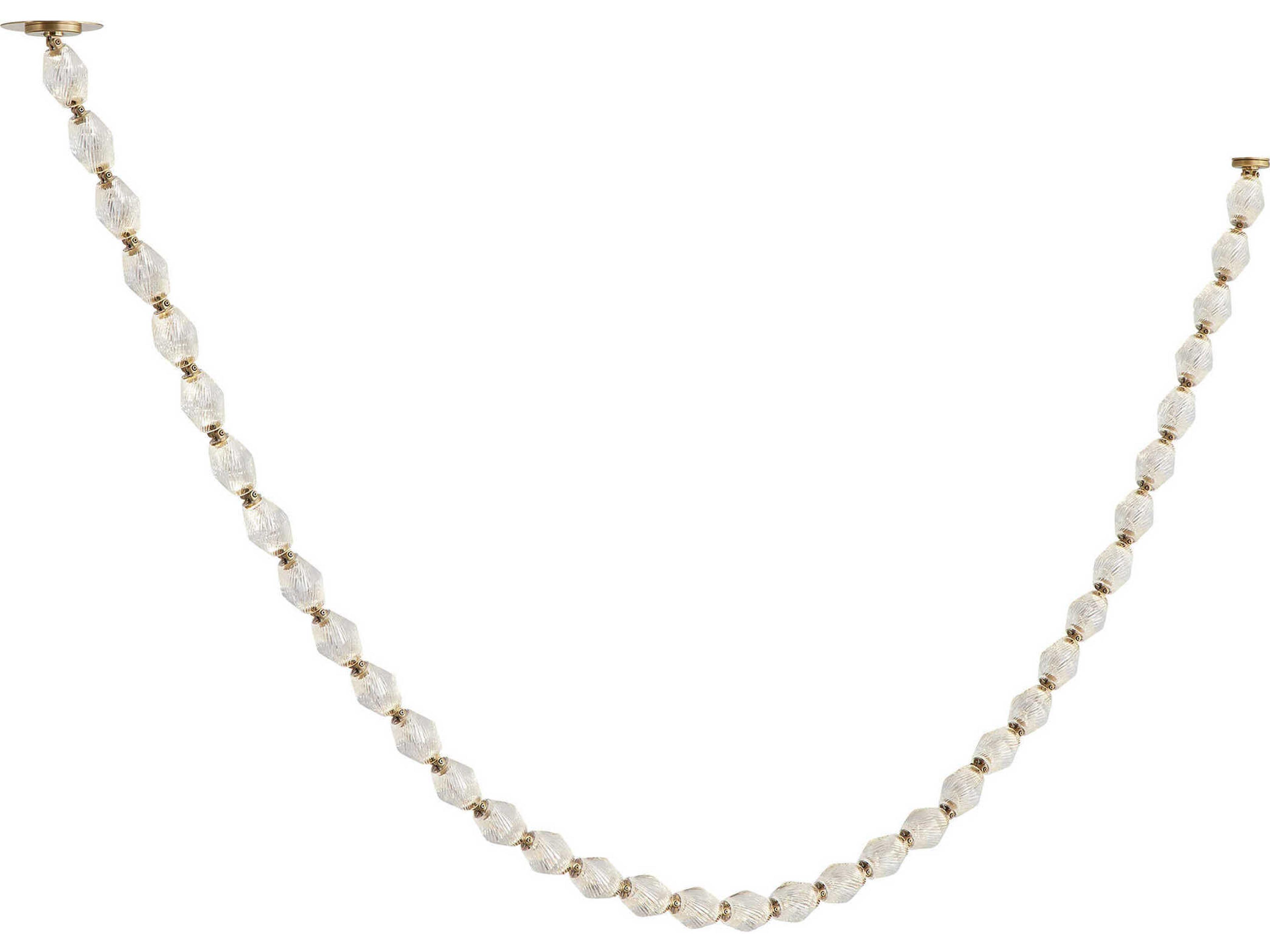 Visual Comfort Modern Collier 1-Light Natural Brass Linear Chandelier