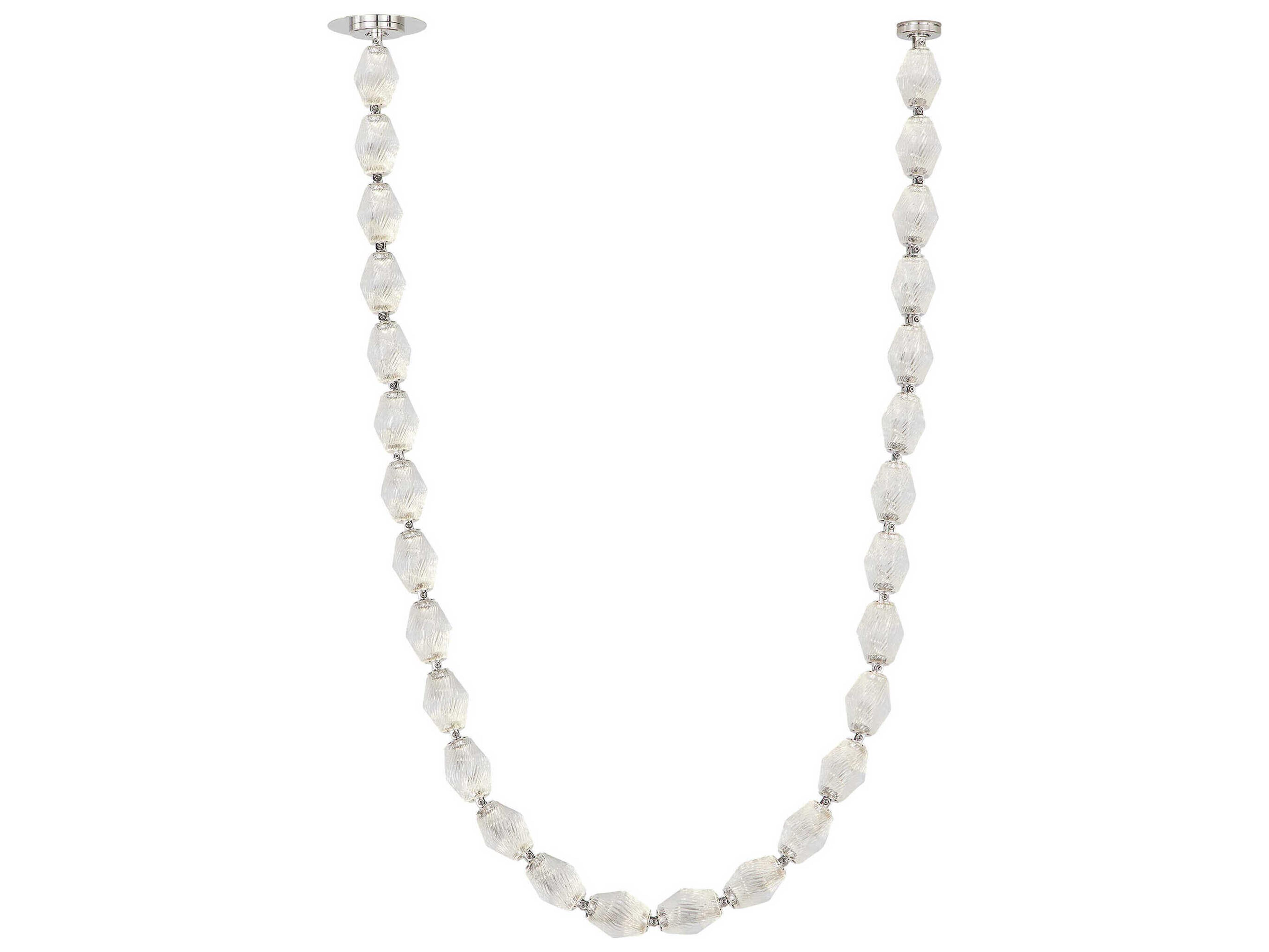 Visual Comfort Modern Collier 1-Light Polished Nickel Linear Chandelier