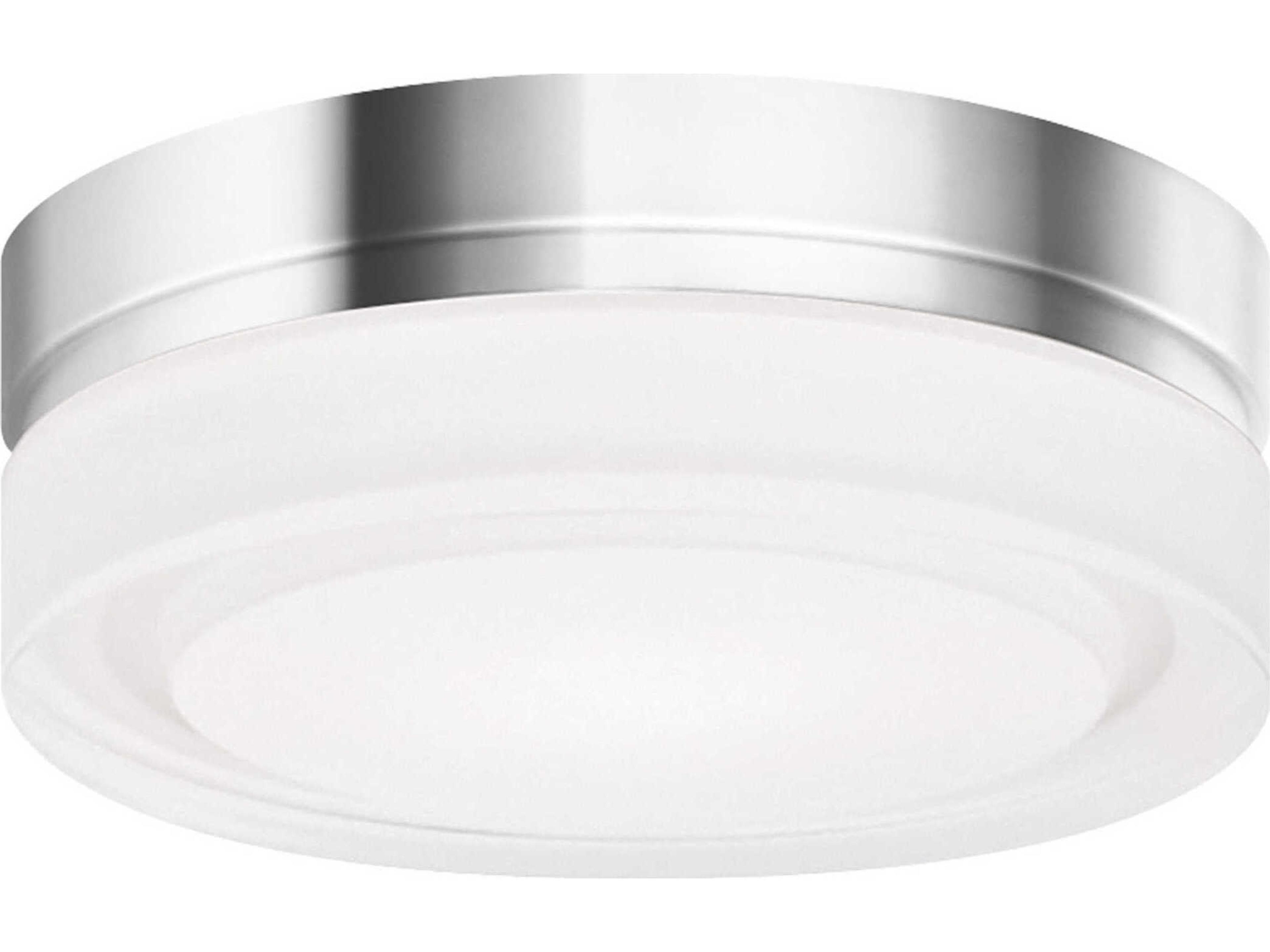 Visual Comfort Modern Cirque 1-Light Chrome Flush Mount
