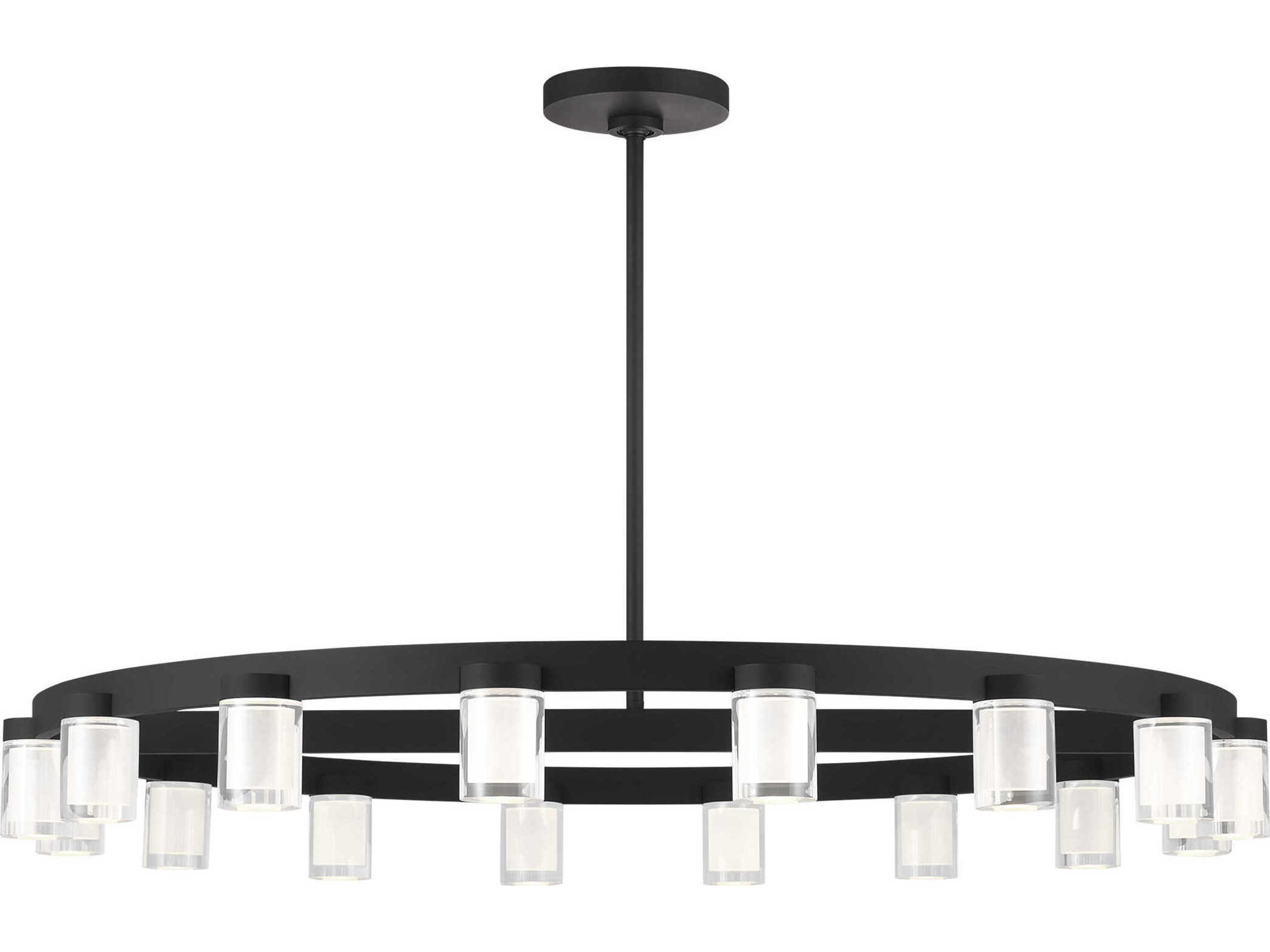 Visual Comfort Modern Esfera 16-Light Nightshade Black Chandelier
