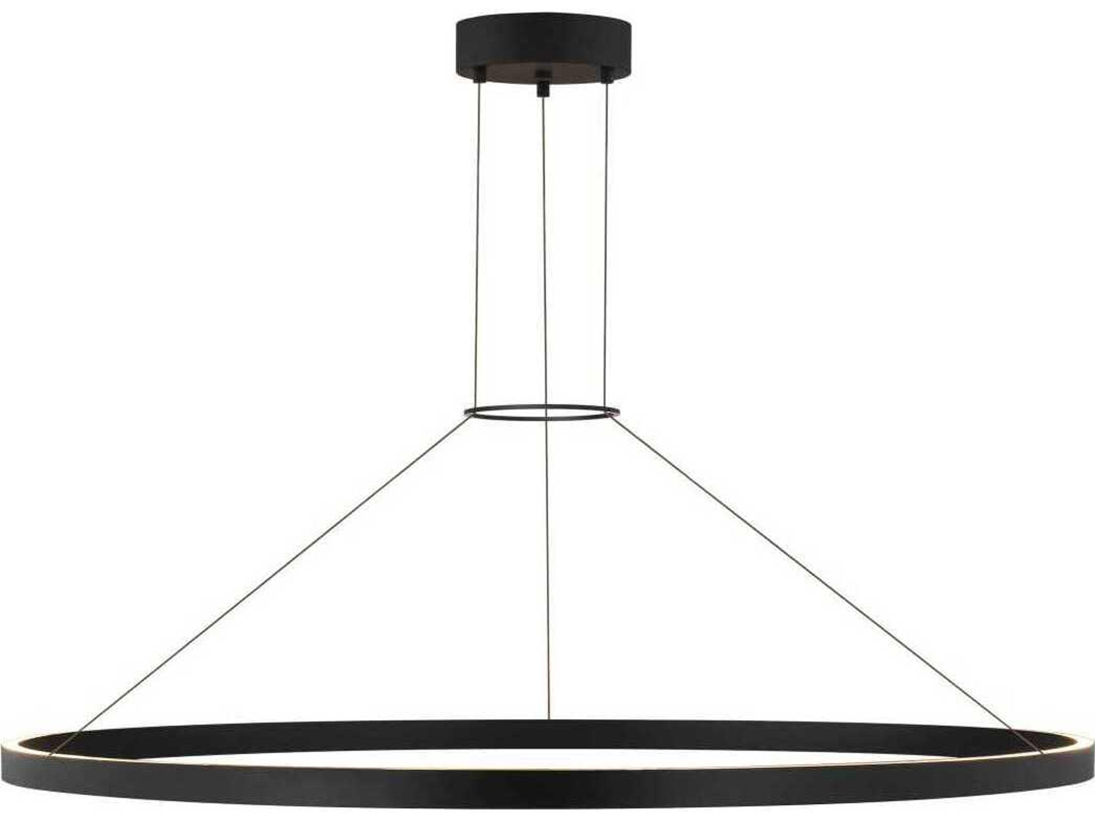 Visual Comfort Modern Fiama 1-Light Matte Black Round Pendant