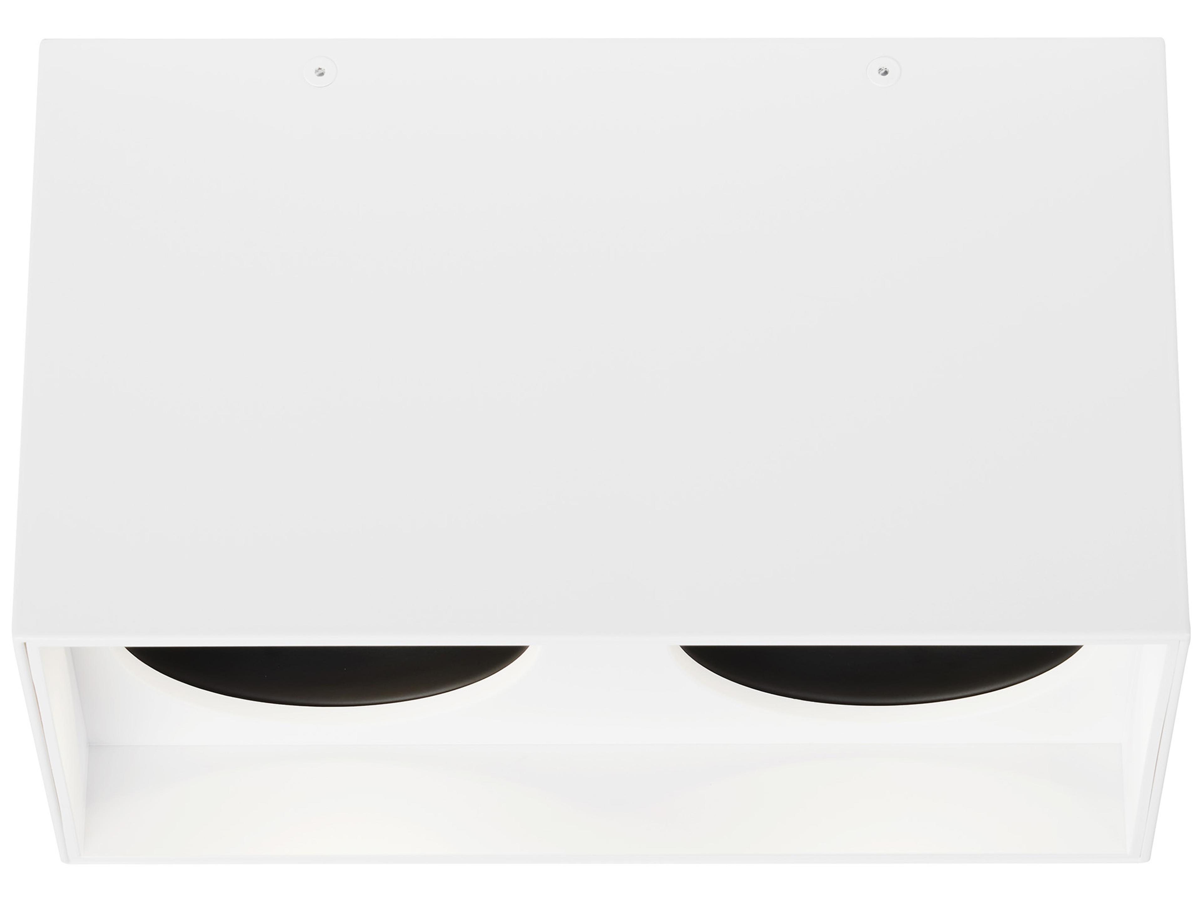 Visual Comfort Modern Exo 2-Light Matte White Flush Mount