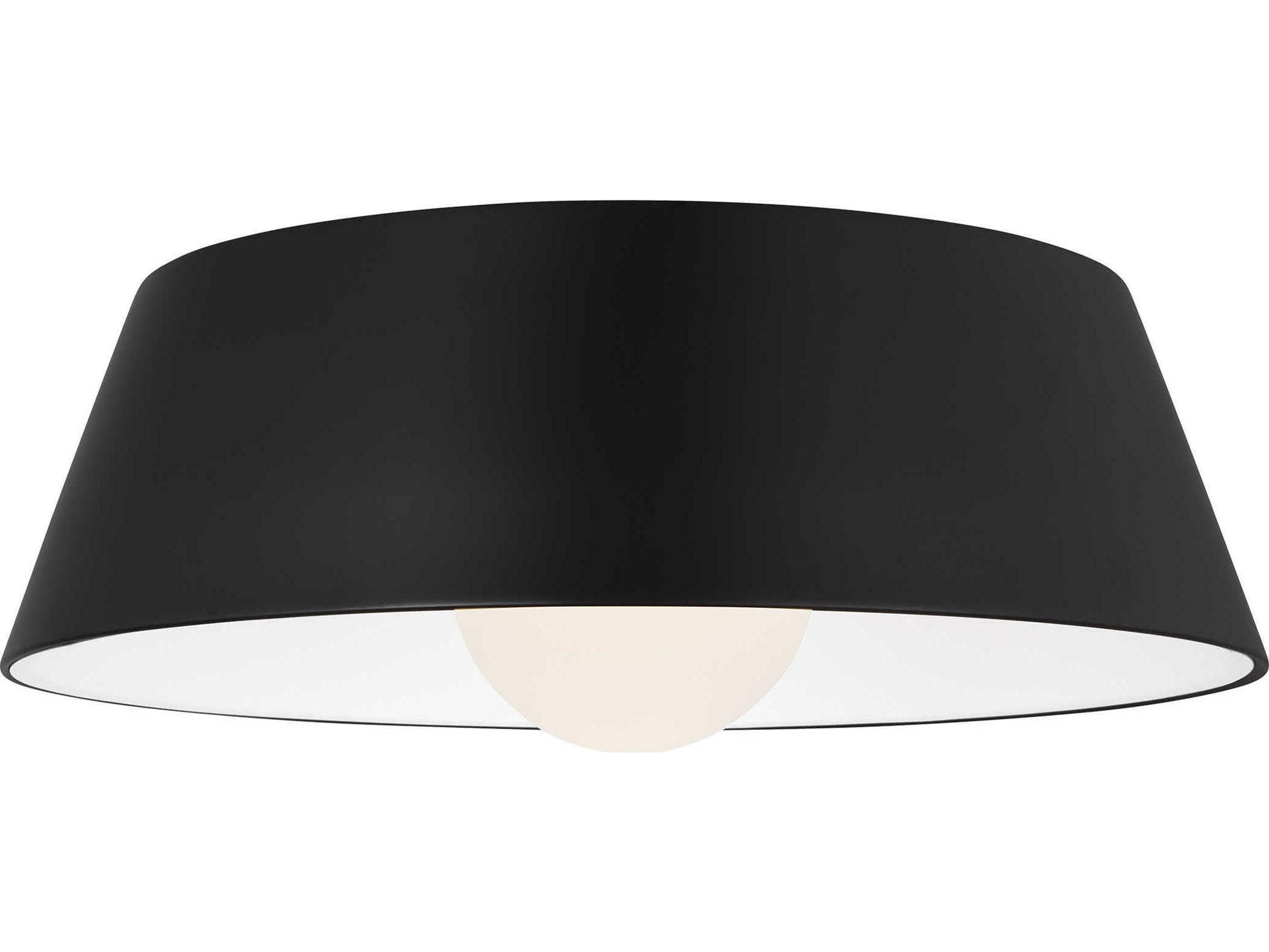 Visual Comfort Modern Joni 1-Light Matte Black Flush Mount