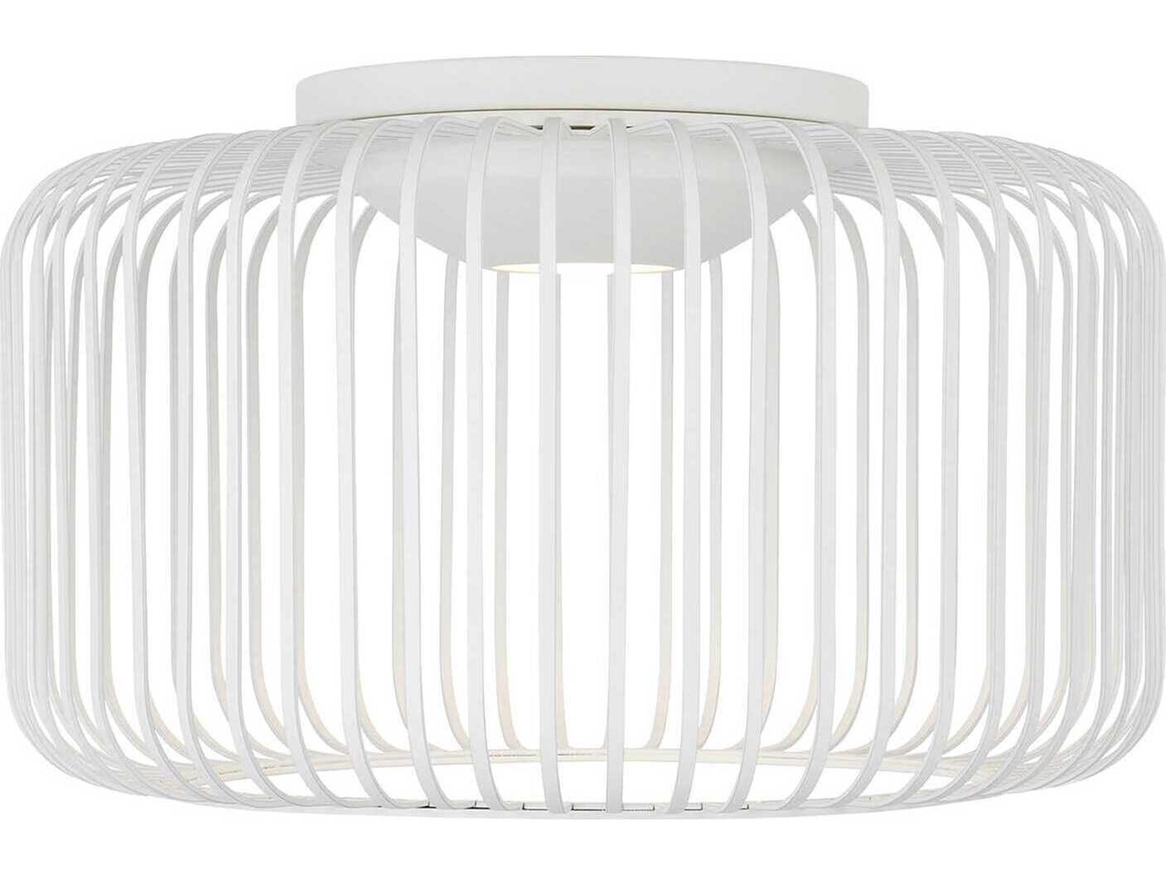 Visual Comfort Modern Kai 1-Light Matte White Flush Mount