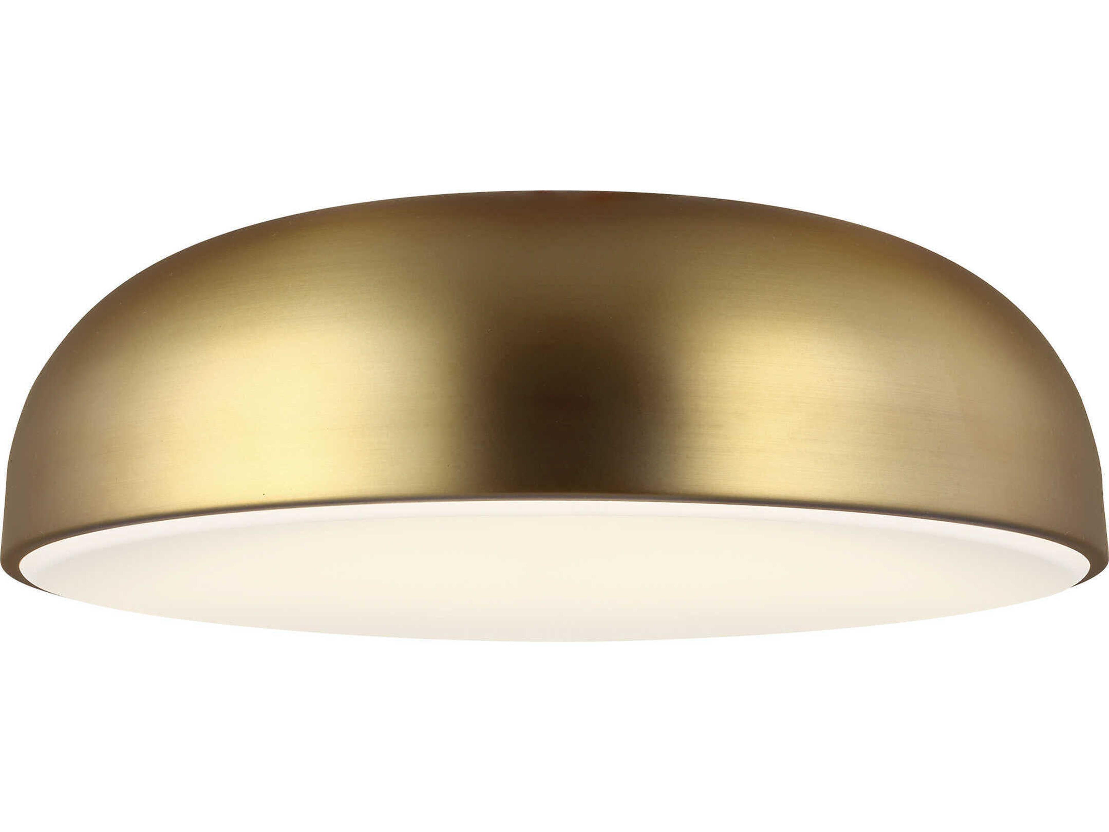 Visual Comfort Modern Kosa 1-Light Aged Brass Flush Mount