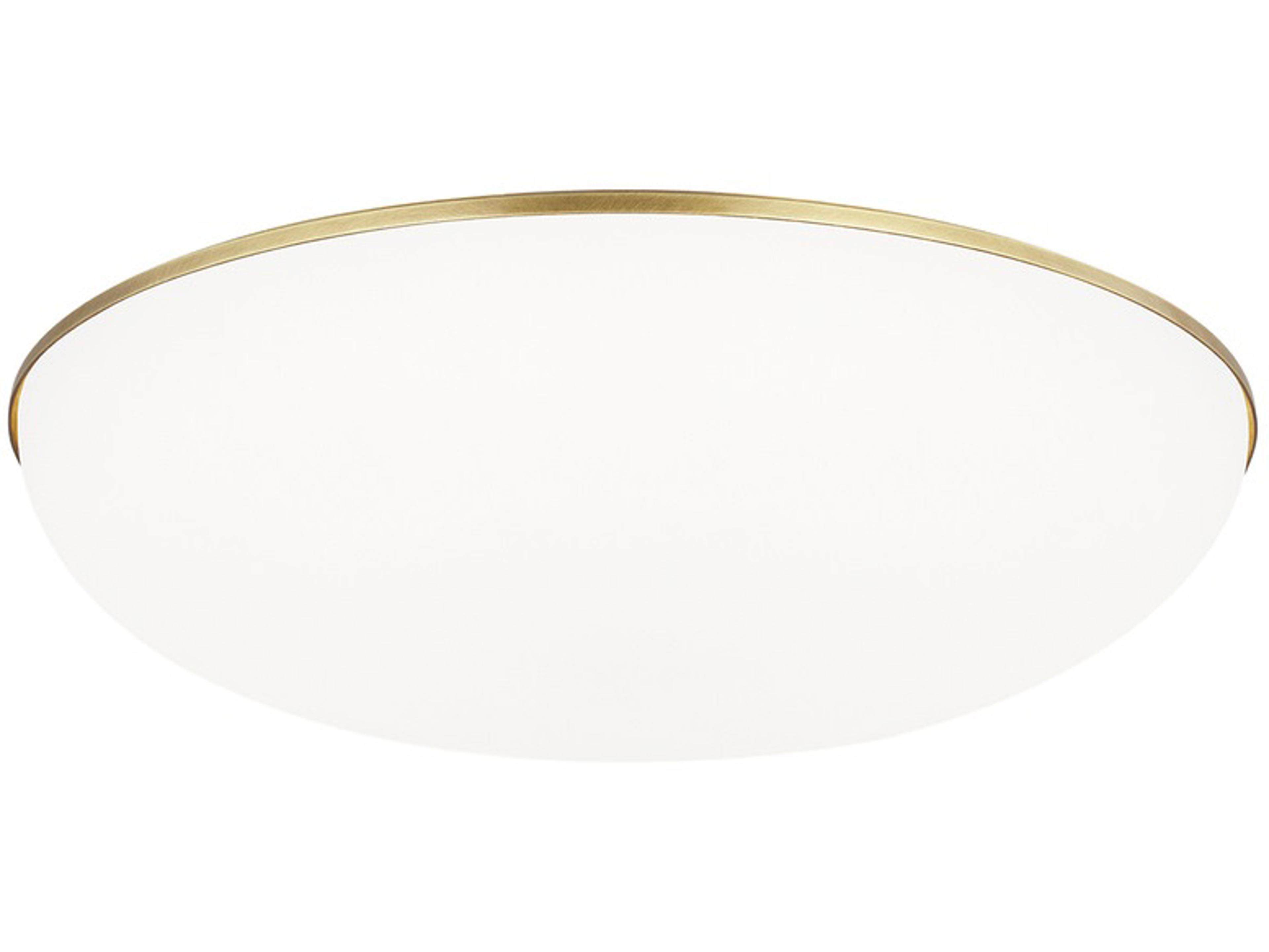 Visual Comfort Modern Megan 1-Light Plated Brass Bowl Flush Mount