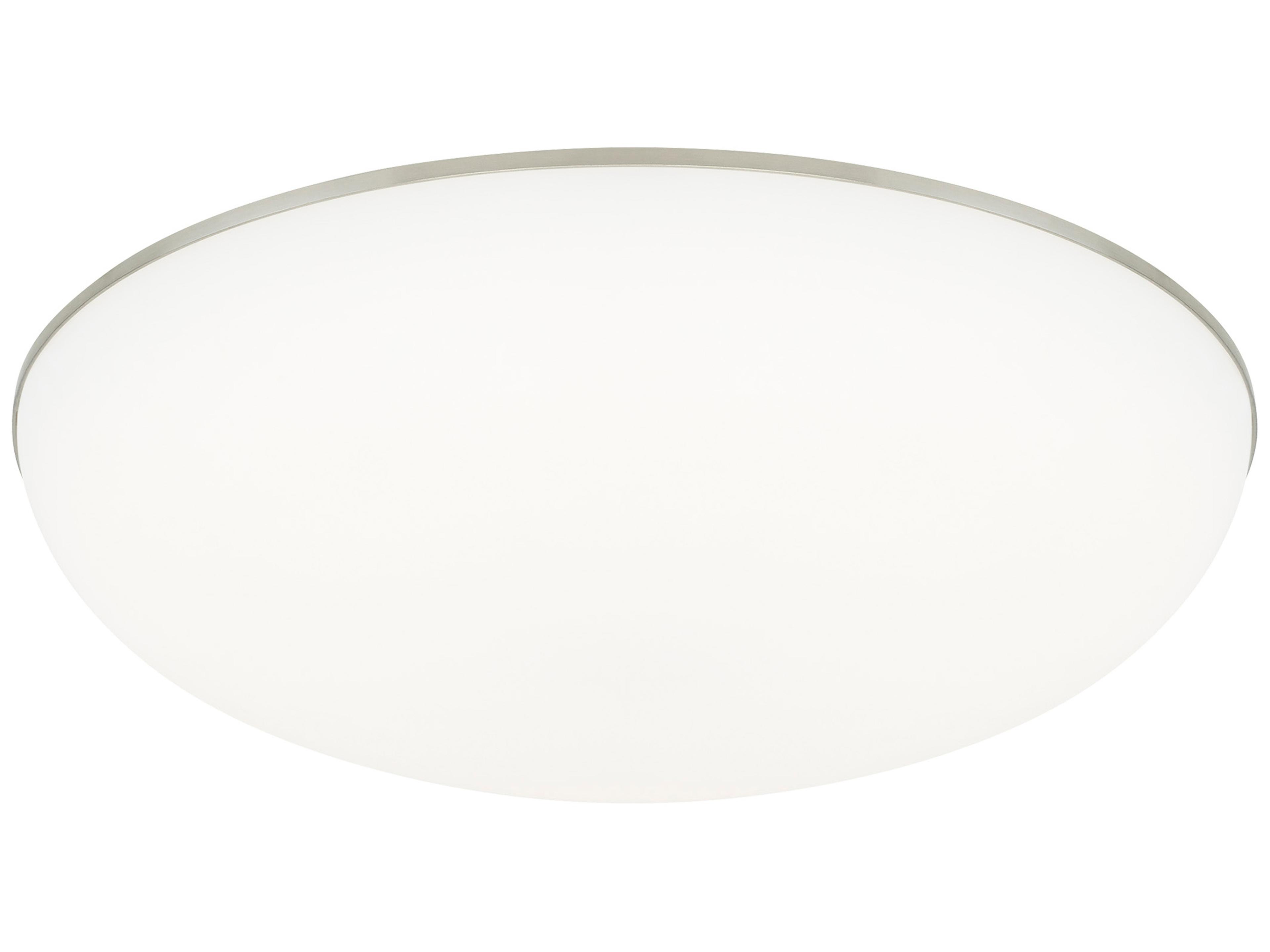 Visual Comfort Modern Megan 1-Light Satin Nickel Bowl Flush Mount