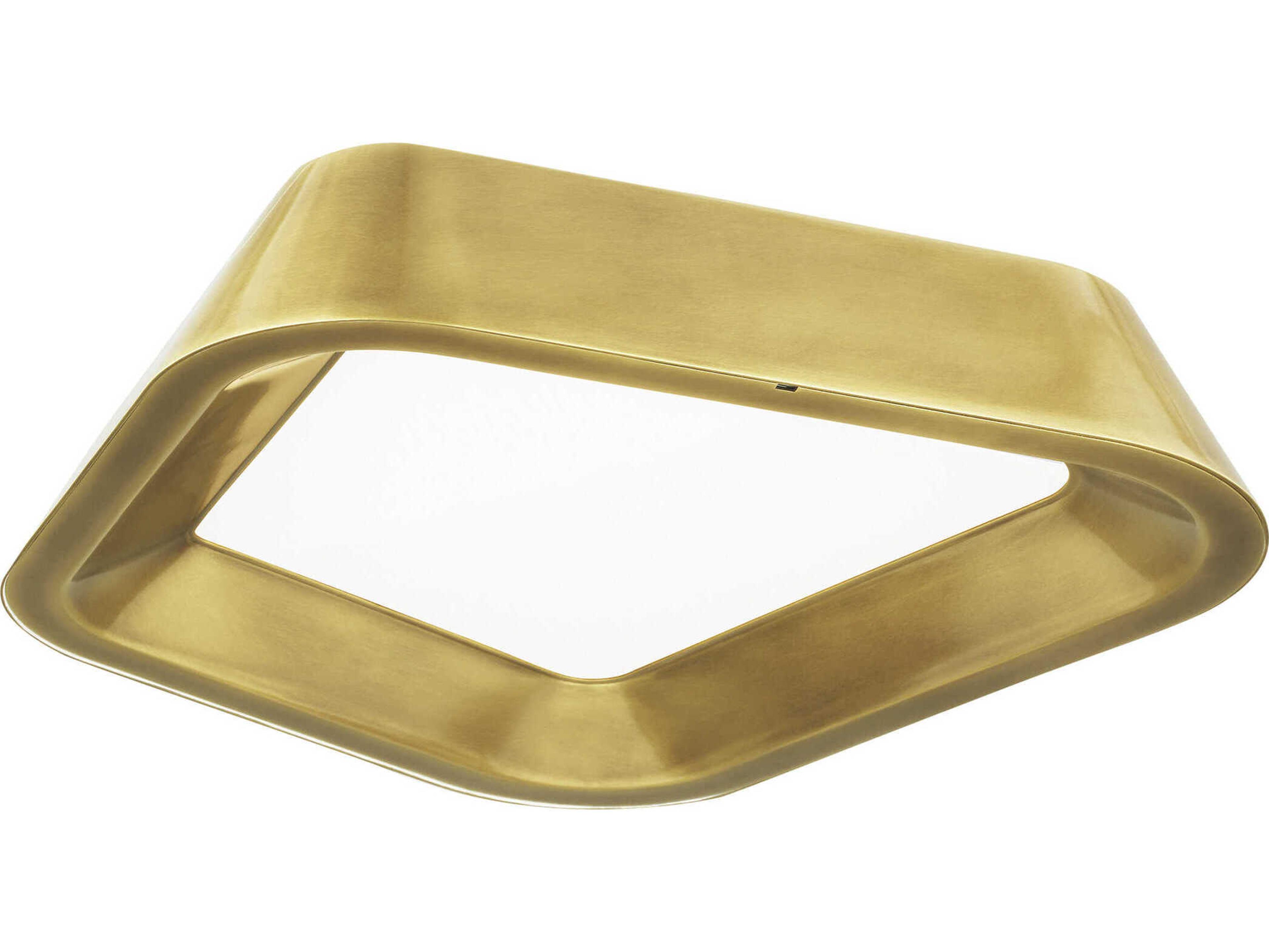 Visual Comfort Modern Rhonan 1-Light Plated Brass Flush Mount