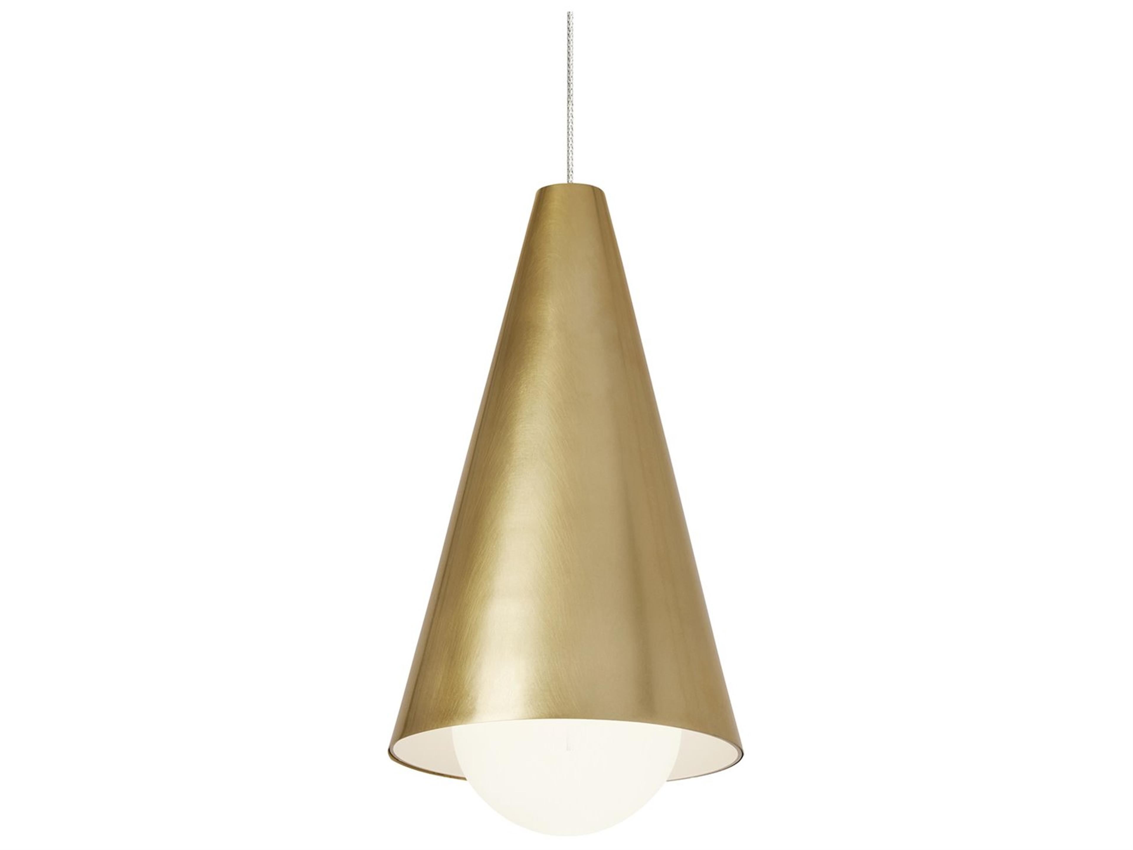 Visual Comfort Modern Joni 1-Light Natural Brass Mini Pendant