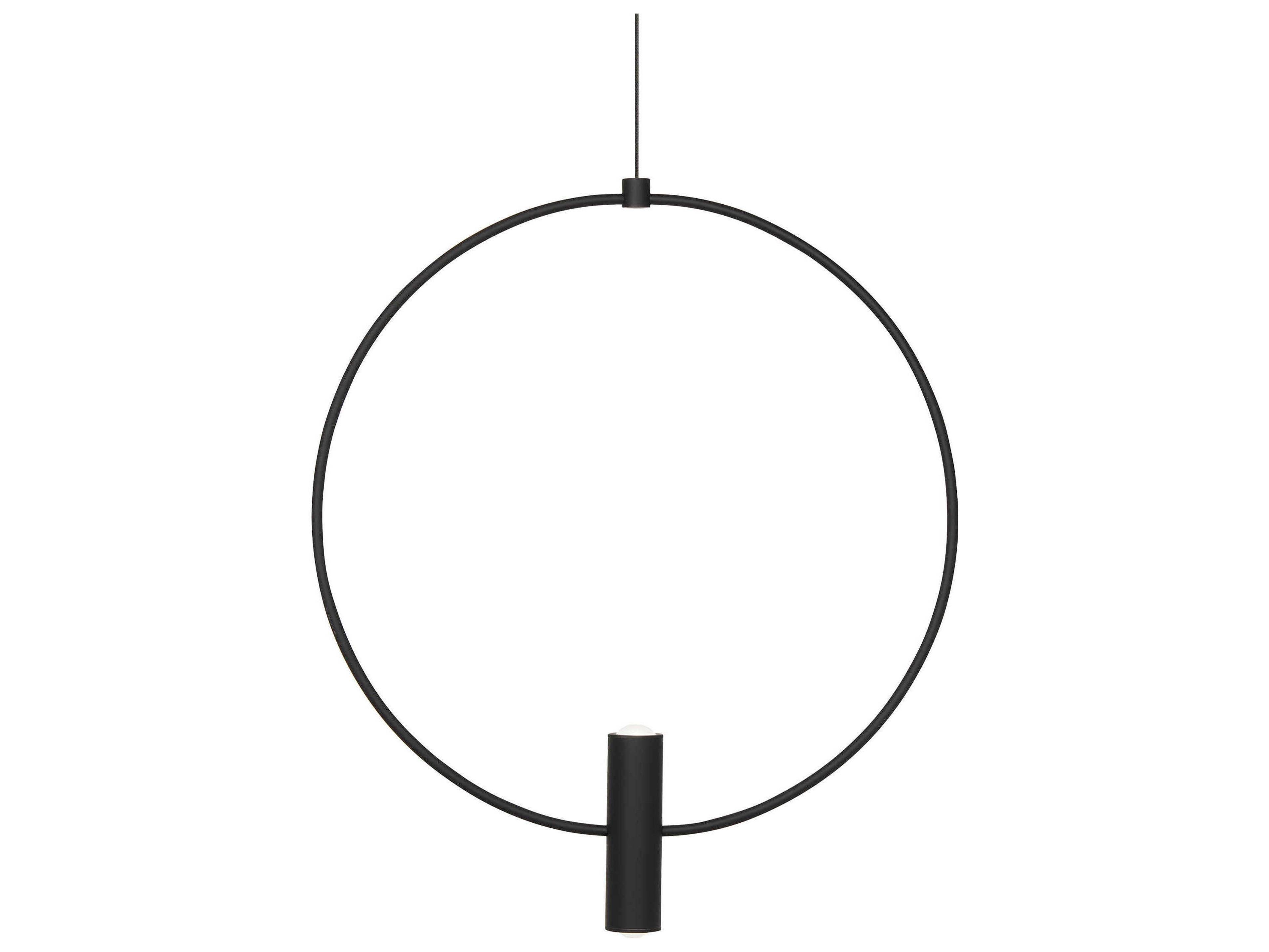 Visual Comfort Modern Layla 1-Light Nightshade Black Round Pendant
